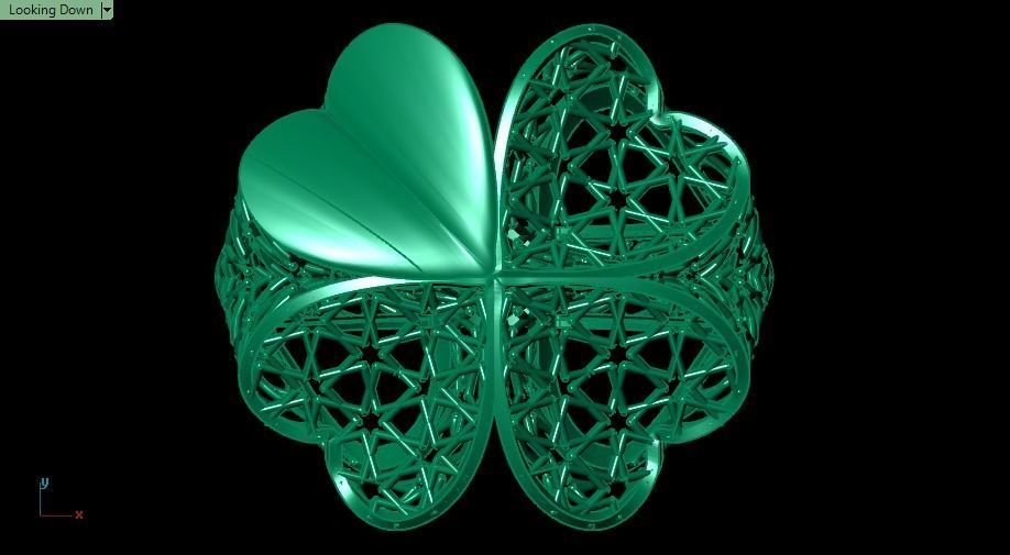 Heart Turkish ring 3D print model_14