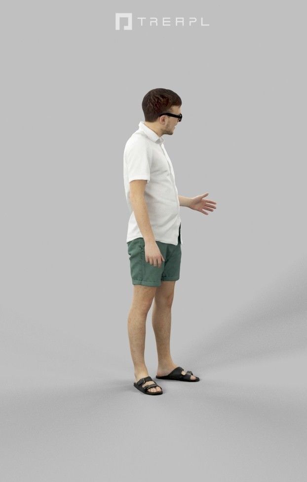 3d crowds and Veracity Summer Midground Casual Man 3D Model Collection_15
