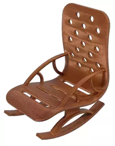 Low Poly Rocking Chair