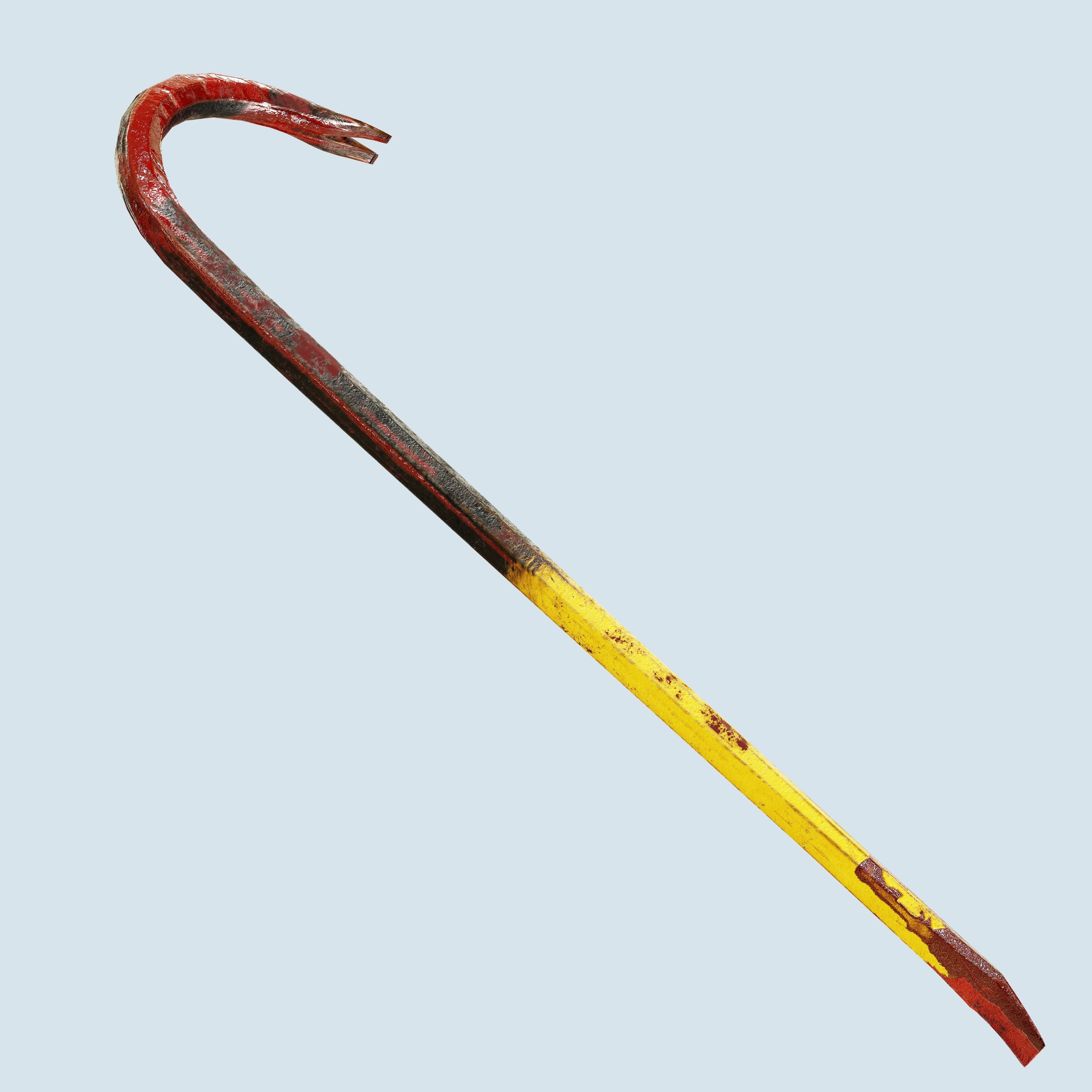 Crowbar Collection Low Poly Game Ready model cane Low-poly 3D model_3