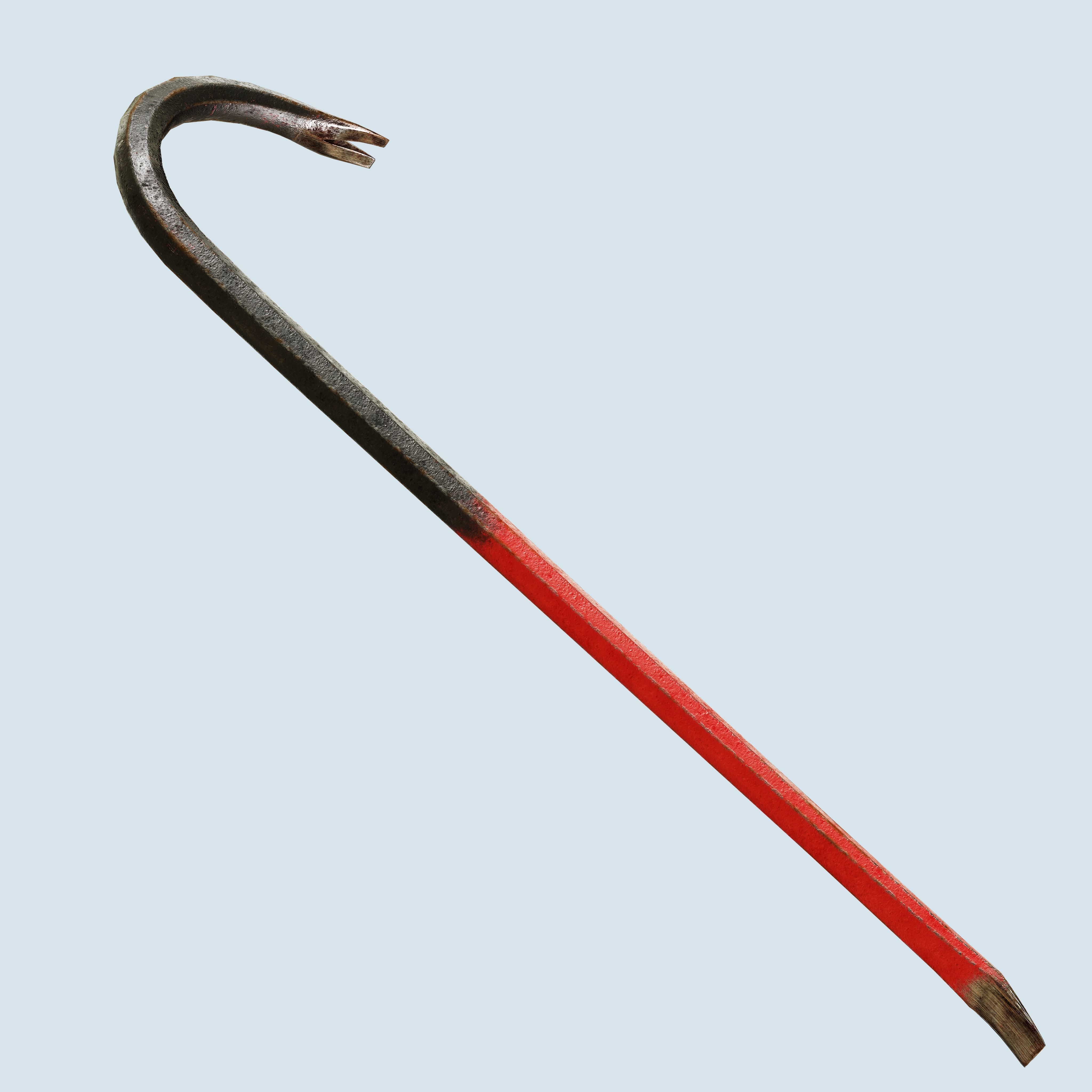 Crowbar Collection Low Poly Game Ready model cane Low-poly 3D model_4