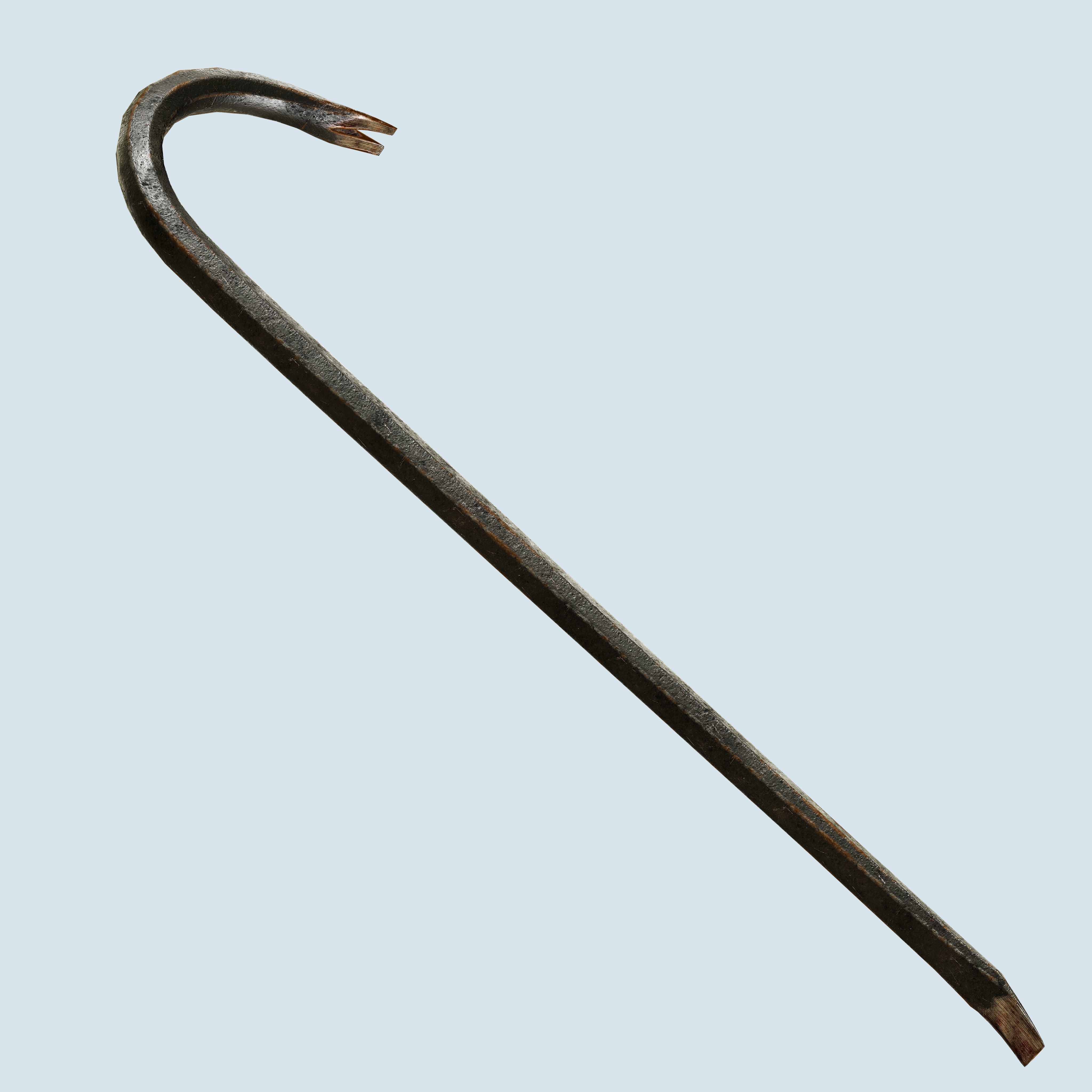 Crowbar Collection Low Poly Game Ready model cane Low-poly 3D model_5