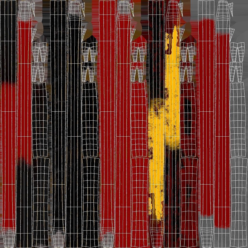 Crowbar Collection Low Poly Game Ready model cane Low-poly 3D model_22