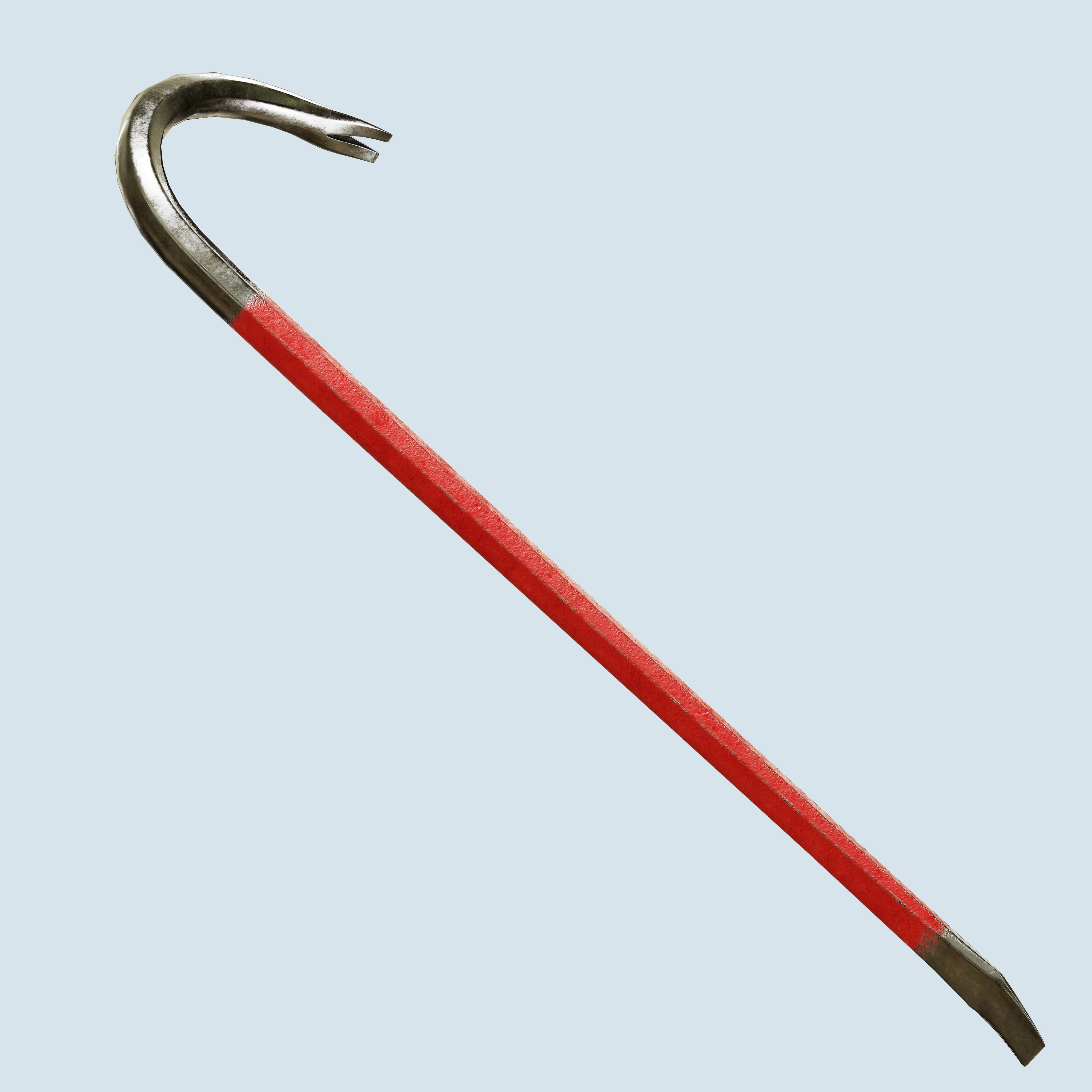 Crowbar Collection Low Poly Game Ready model cane Low-poly 3D model_7