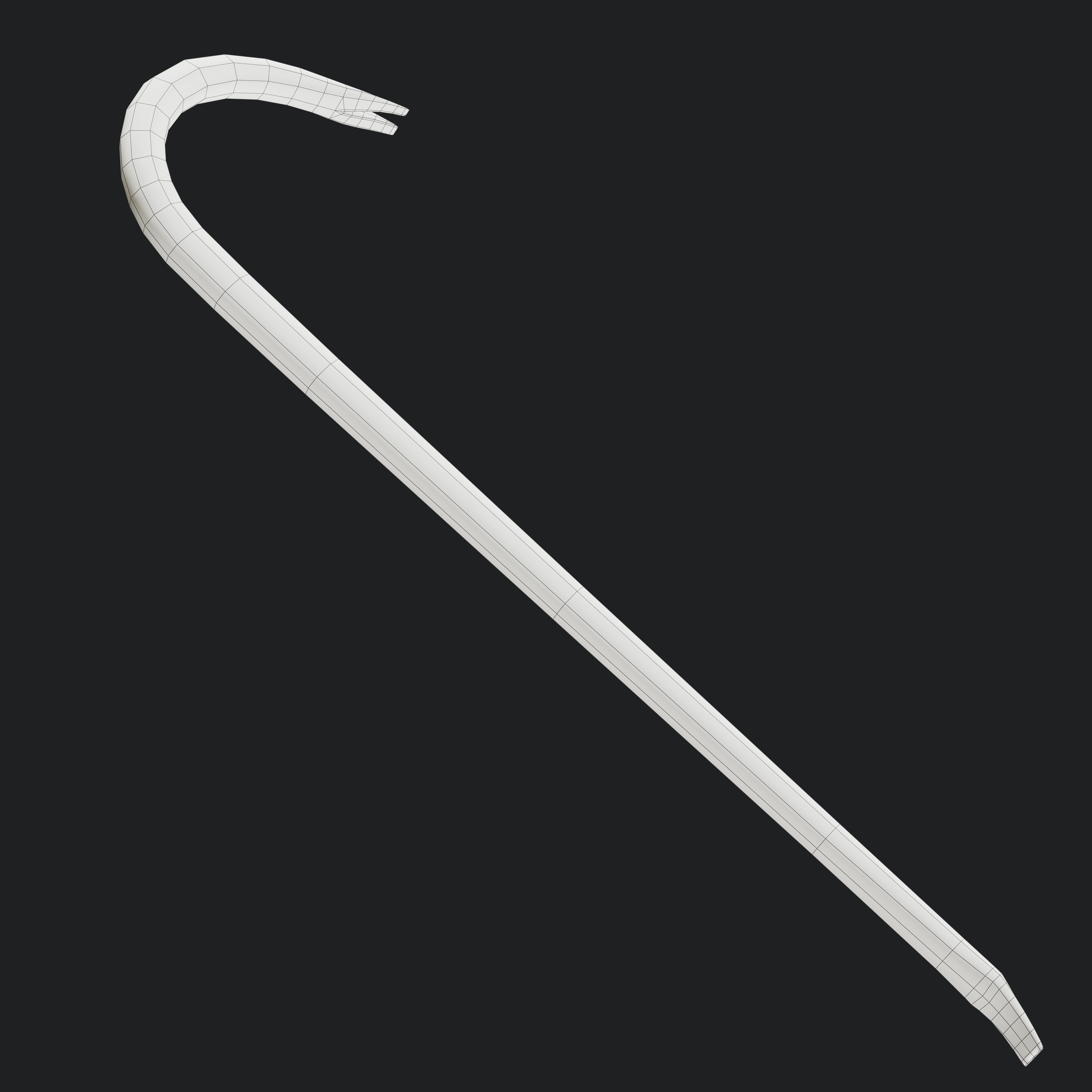 Crowbar Collection Low Poly Game Ready model cane Low-poly 3D model_19