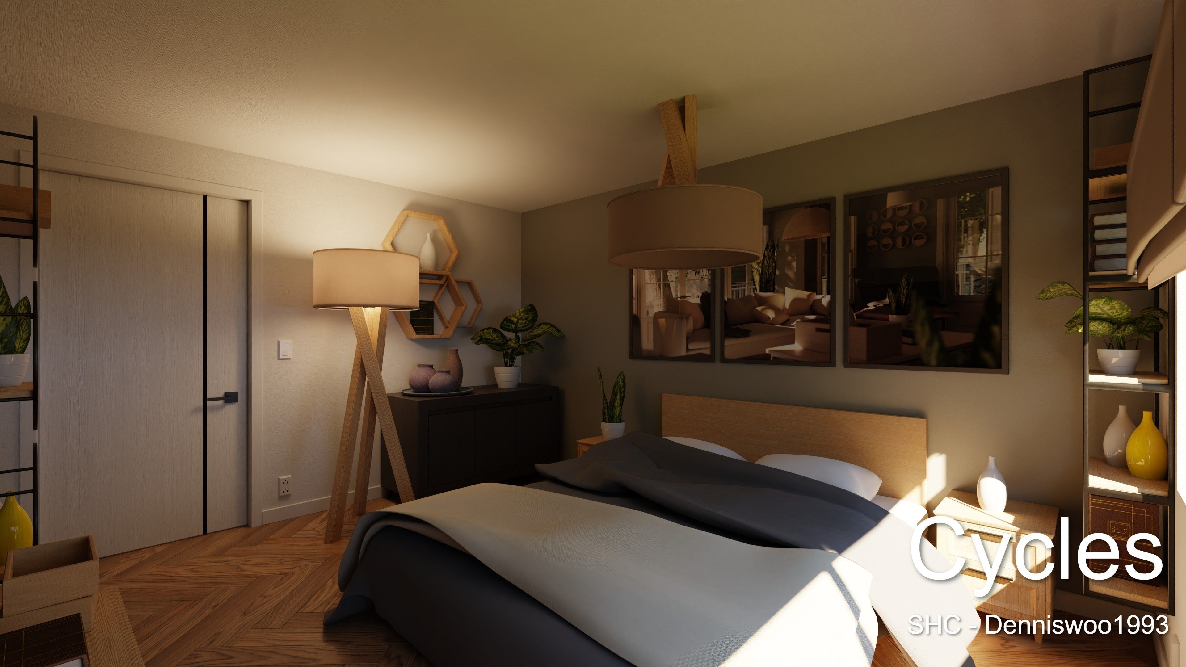 Modern villa 2021 Blender Eevee and Cycles 2 Low-poly 3D model_20