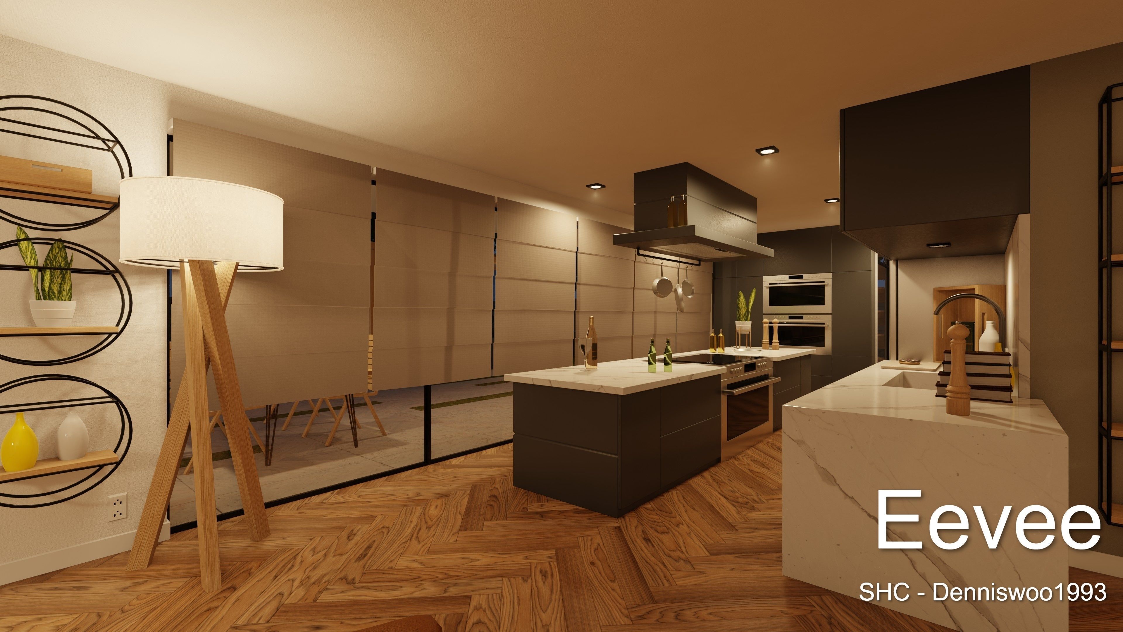 Modern villa 2021 Blender Eevee and Cycles 2 Low-poly 3D model_44