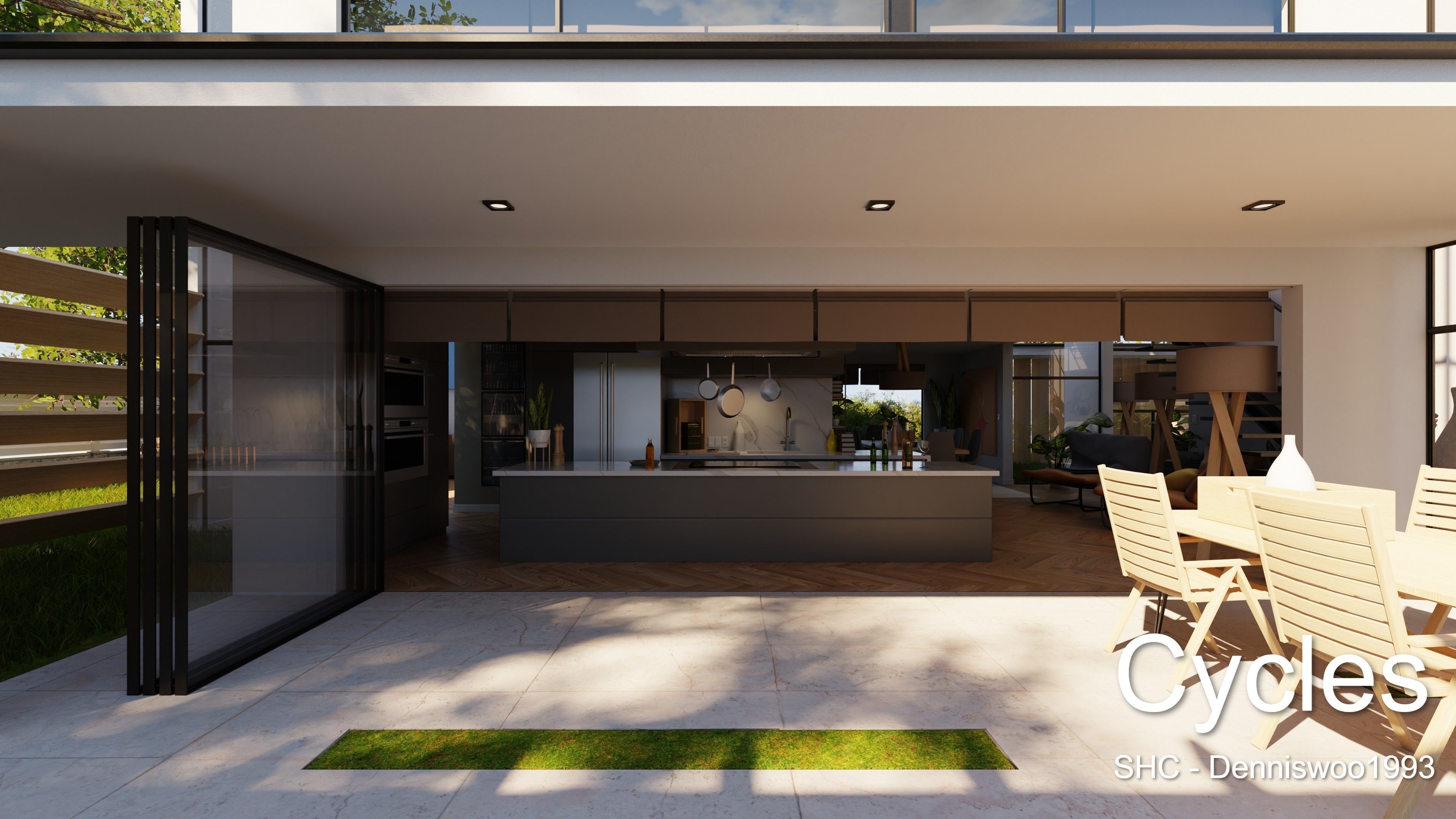 Modern villa 2021 Blender Eevee and Cycles 2 Low-poly 3D model_13