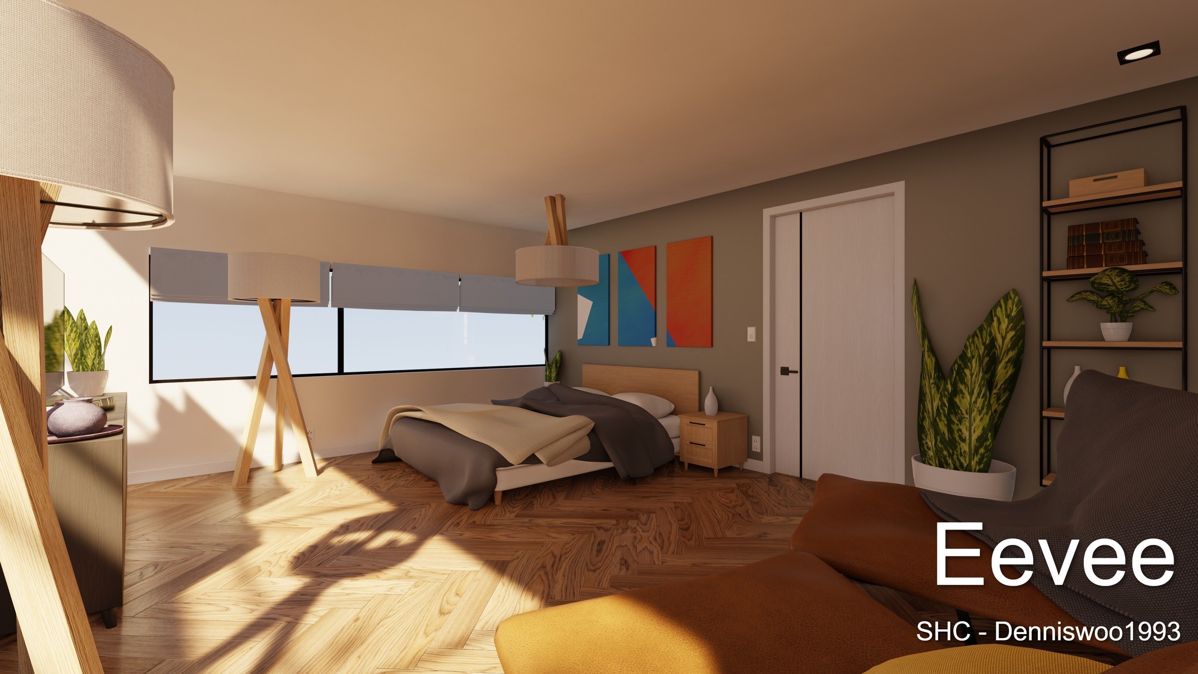 Modern villa 2021 Blender Eevee and Cycles 2 Low-poly 3D model_27