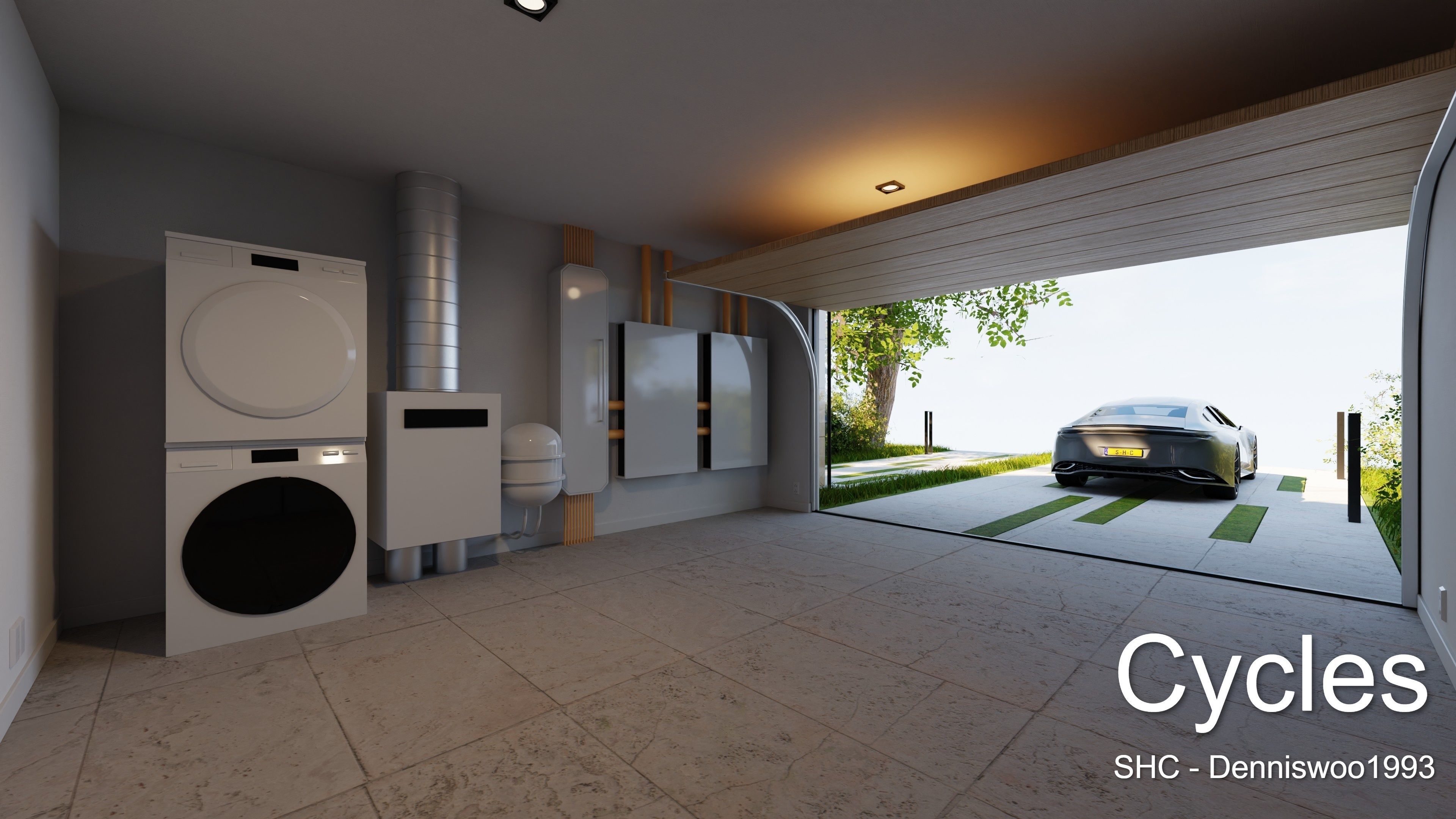 Modern villa 2021 Blender Eevee and Cycles 2 Low-poly 3D model_17
