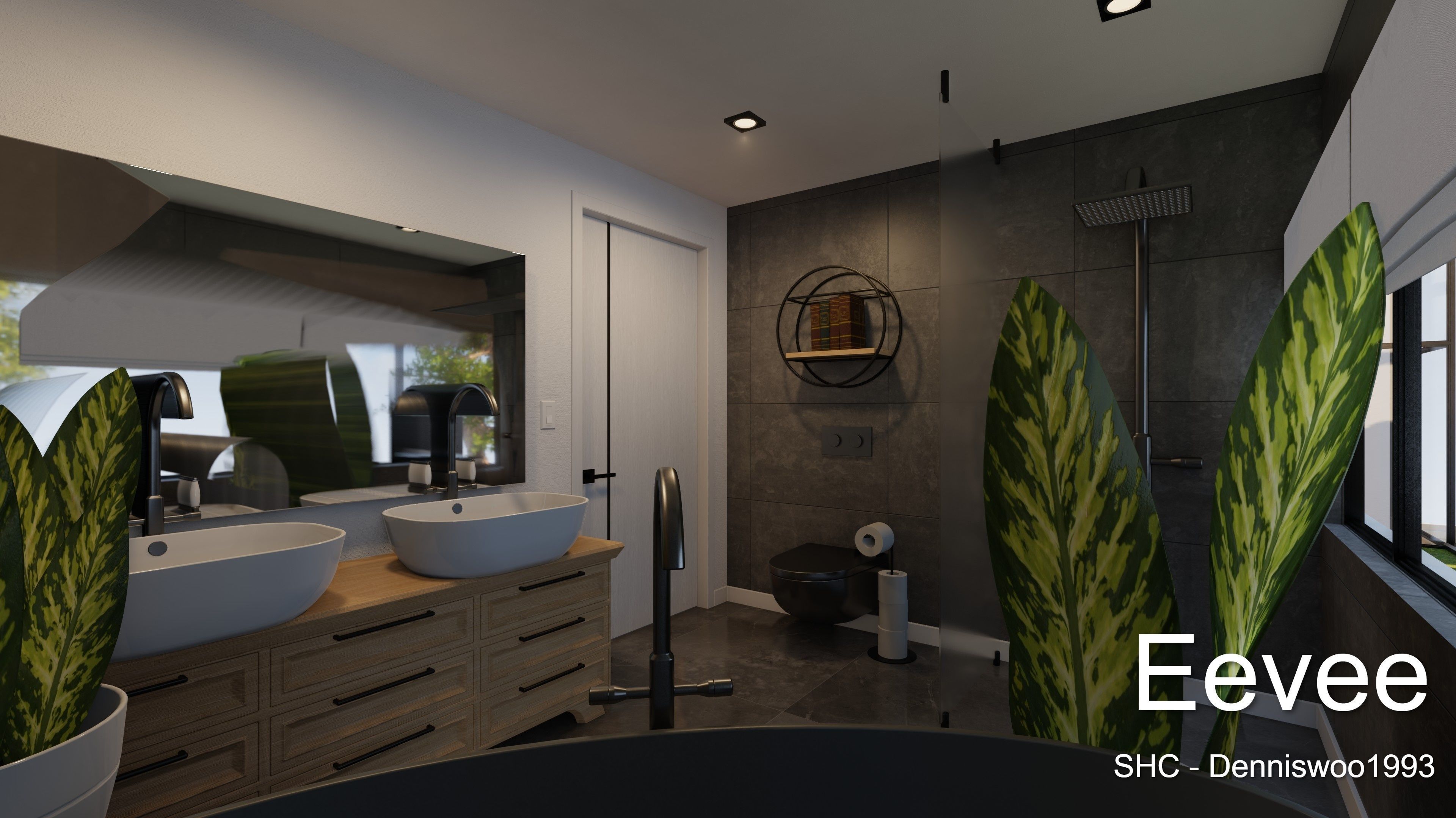 Modern villa 2021 Blender Eevee and Cycles 2 Low-poly 3D model_41