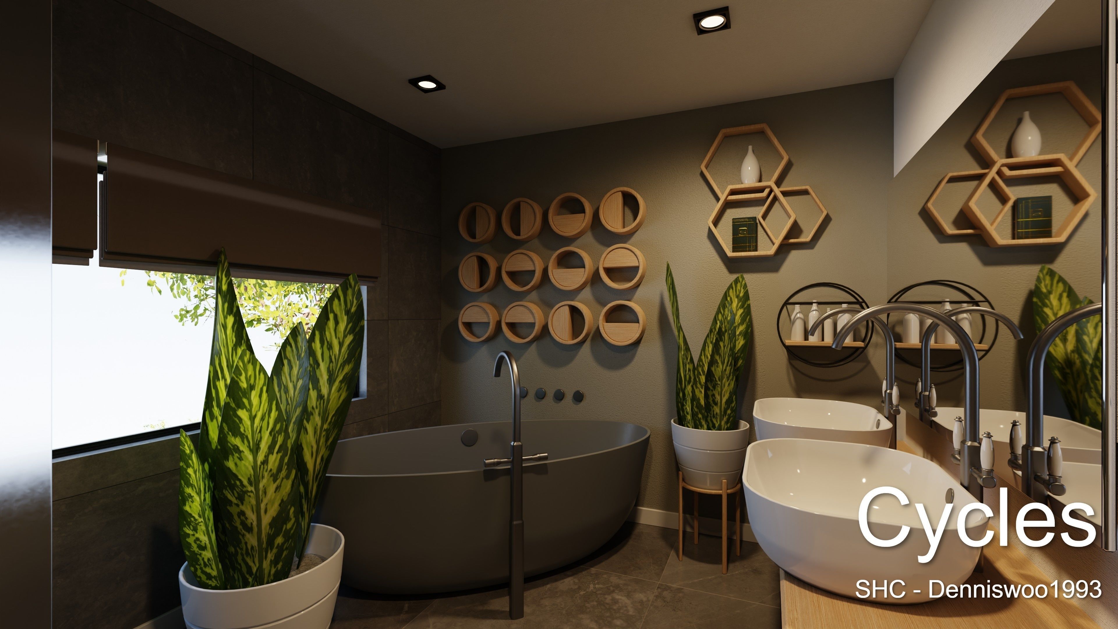 Modern villa 2021 Blender Eevee and Cycles 2 Low-poly 3D model_21