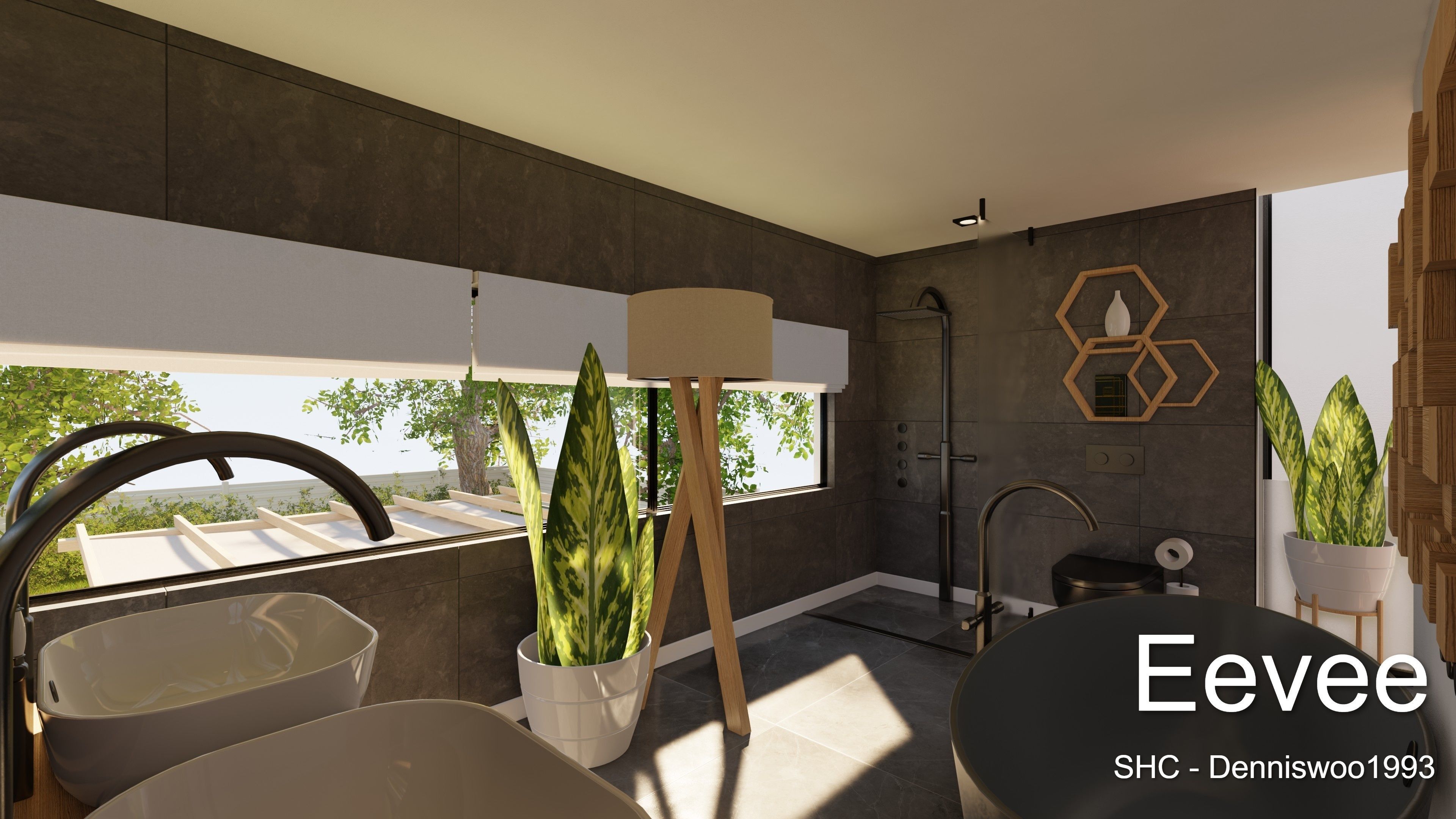 Modern villa 2021 Blender Eevee and Cycles 2 Low-poly 3D model_30