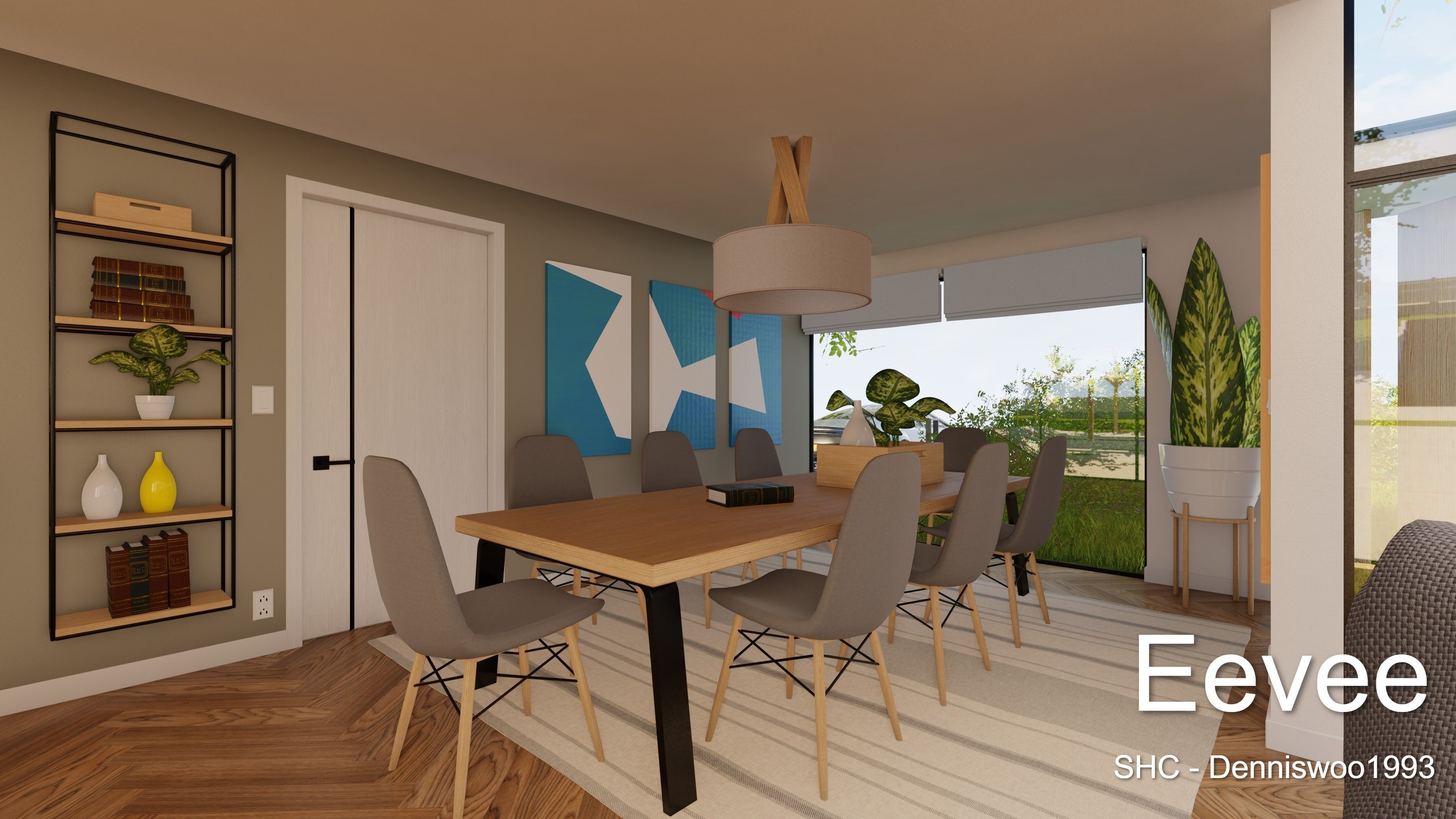 Modern villa 2021 Blender Eevee and Cycles 2 Low-poly 3D model_32