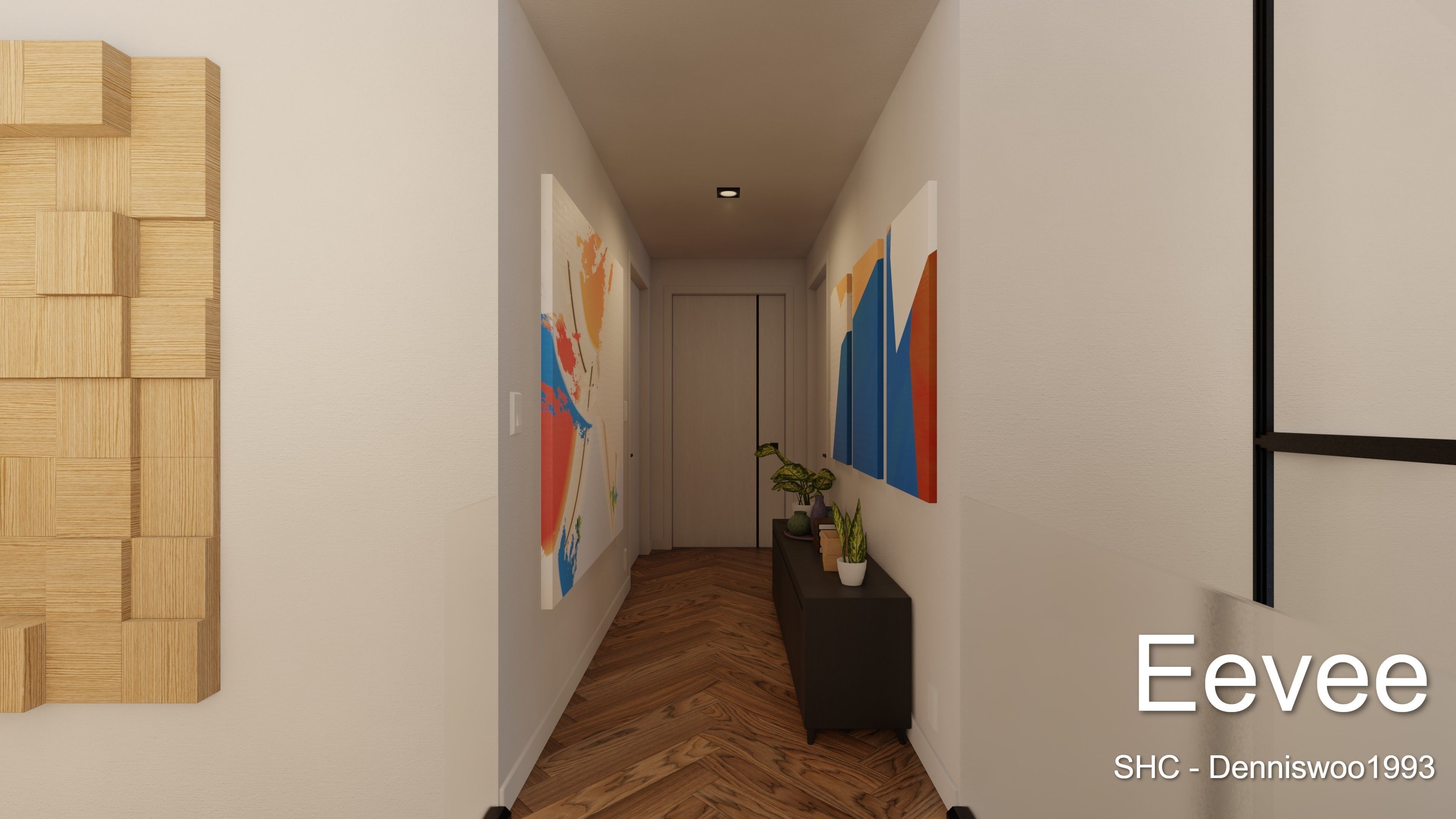 Modern villa 2021 Blender Eevee and Cycles 2 Low-poly 3D model_40