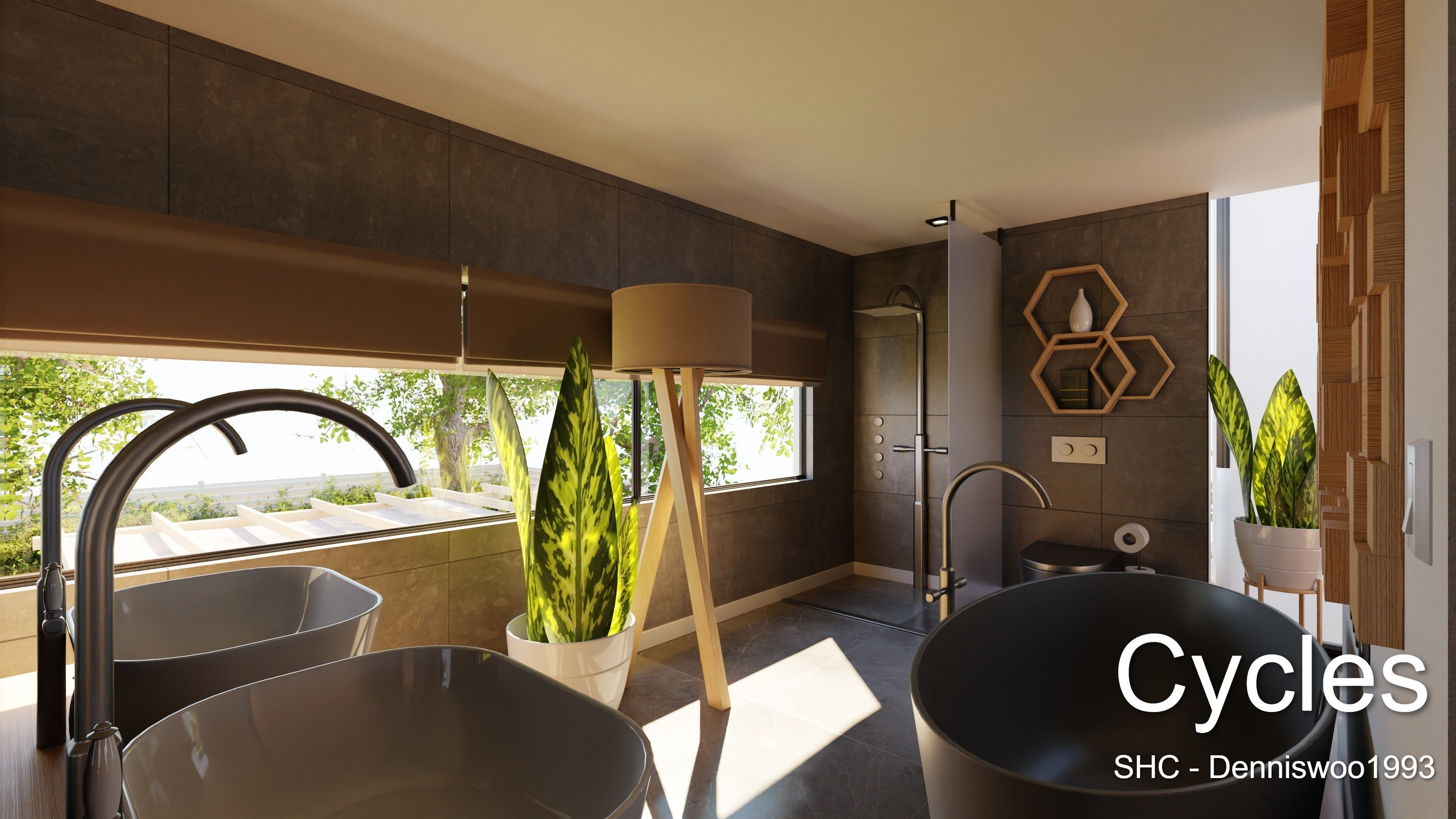 Modern villa 2021 Blender Eevee and Cycles 2 Low-poly 3D model_8