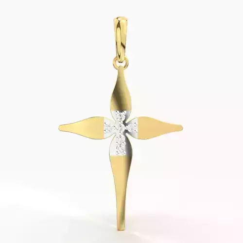 JESUS CROSS DIAMOND PENDANT