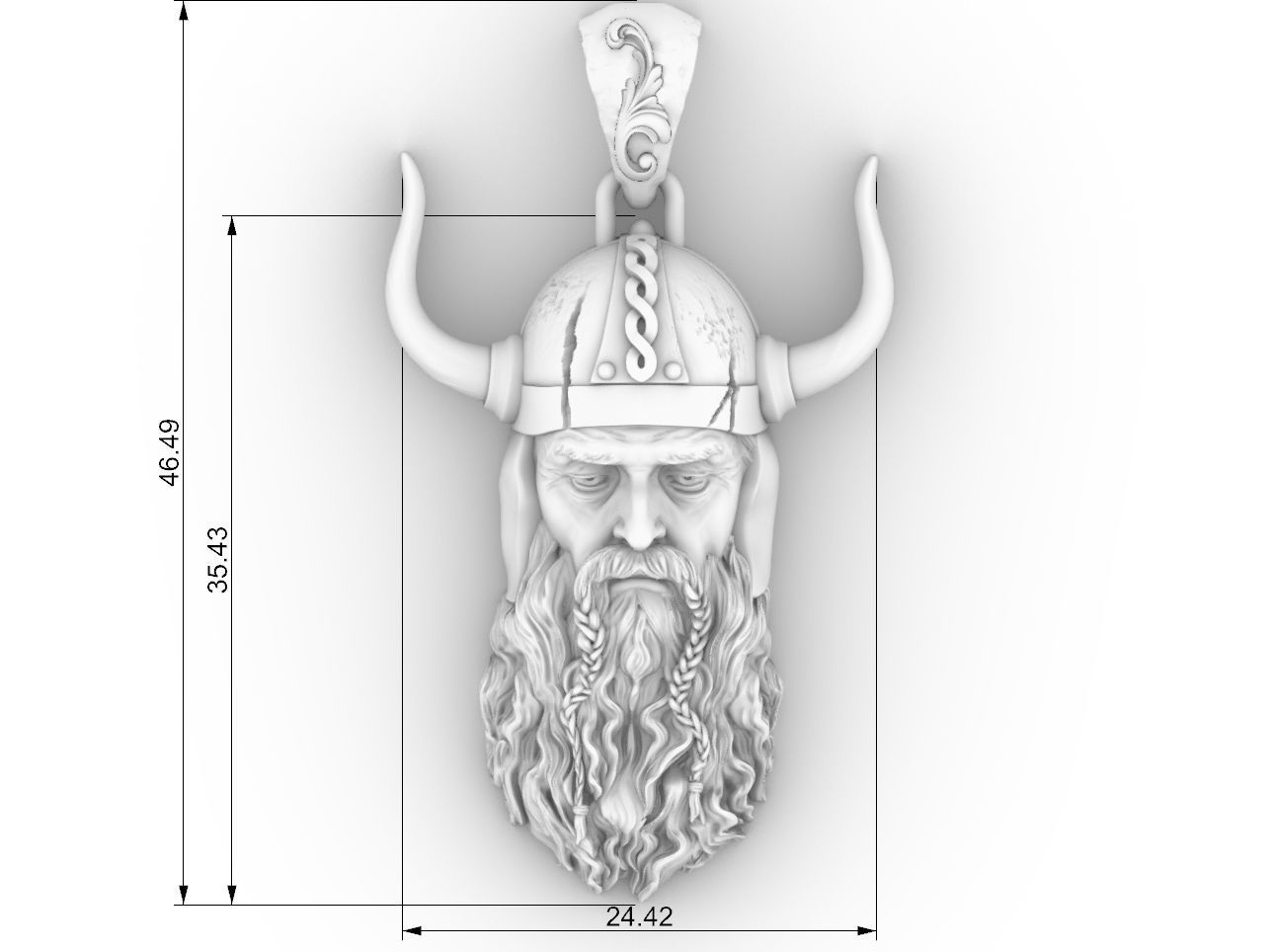  pendant Viking  3d model  3D print model_3