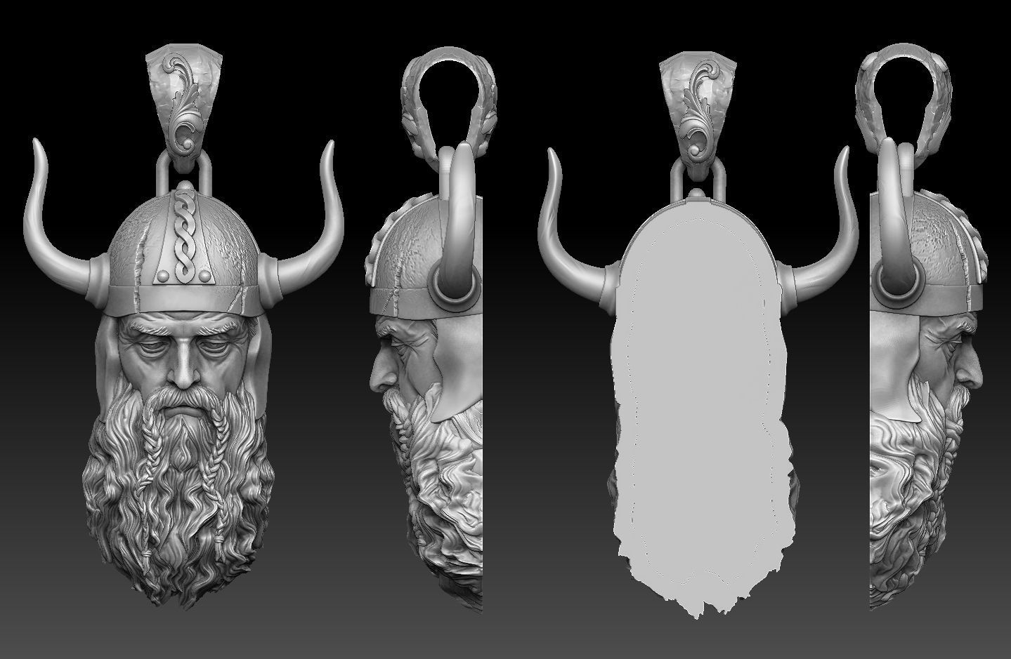  pendant Viking  3d model  3D print model_4