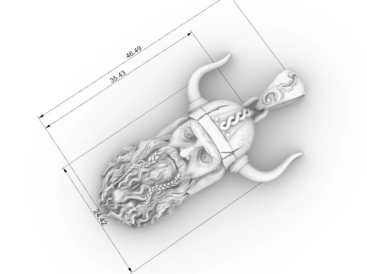  pendant Viking  3d model  3D print model_0