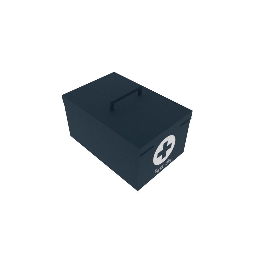 First aid bag Low-poly 3D model_8