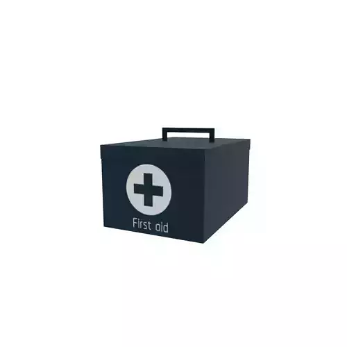 First aid bag Low-poly 3D model