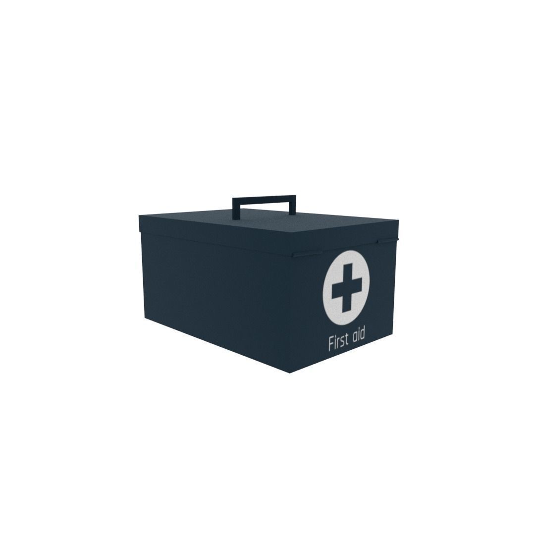 First aid bag Low-poly 3D model_7