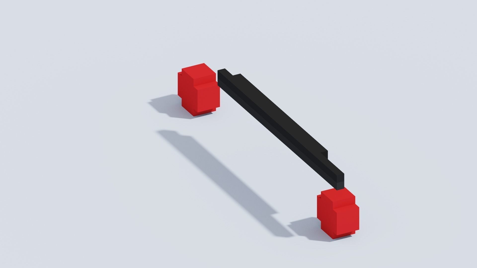 VOXEL SKATEBOARD T1 Low-poly 3D model_13
