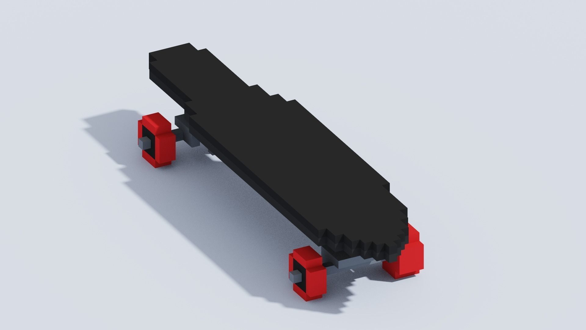 VOXEL SKATEBOARD T1 Low-poly 3D model_2