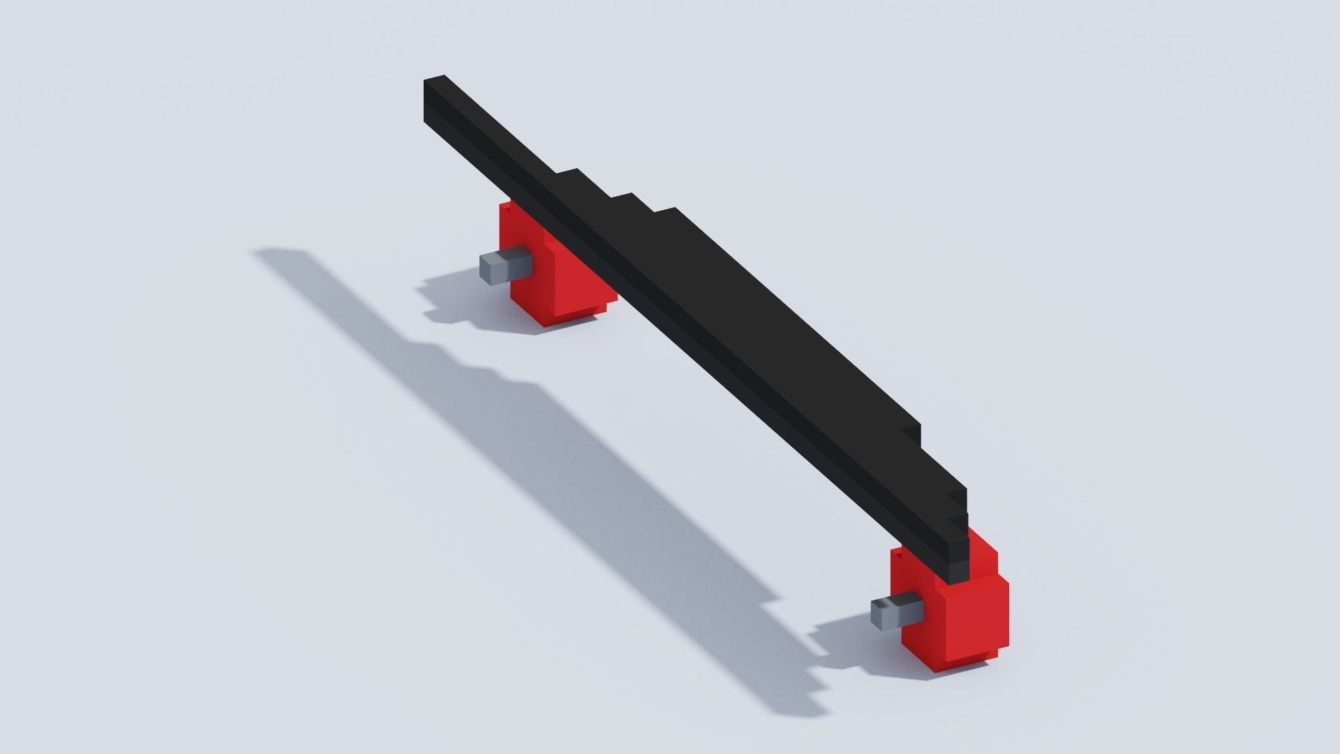 VOXEL SKATEBOARD T1 Low-poly 3D model_11