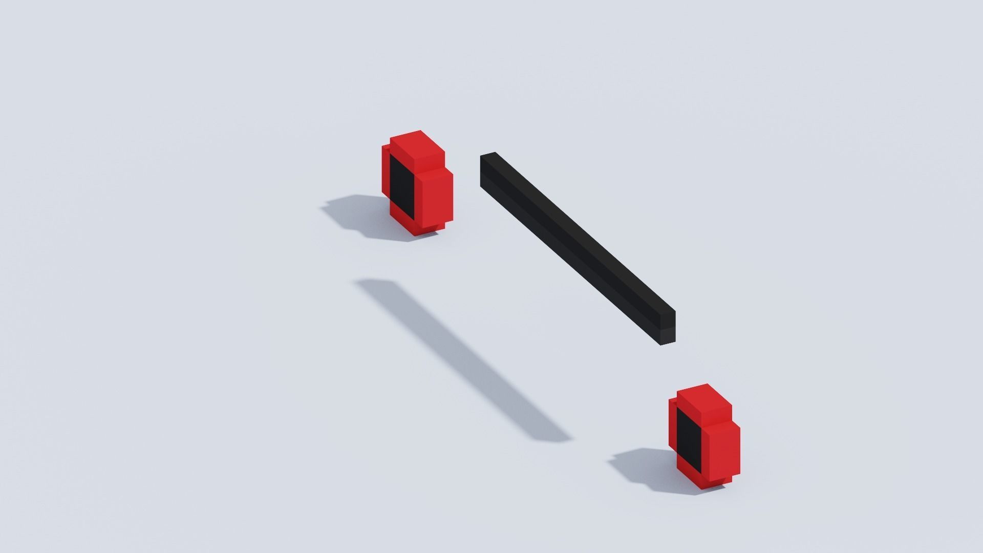 VOXEL SKATEBOARD T1 Low-poly 3D model_14