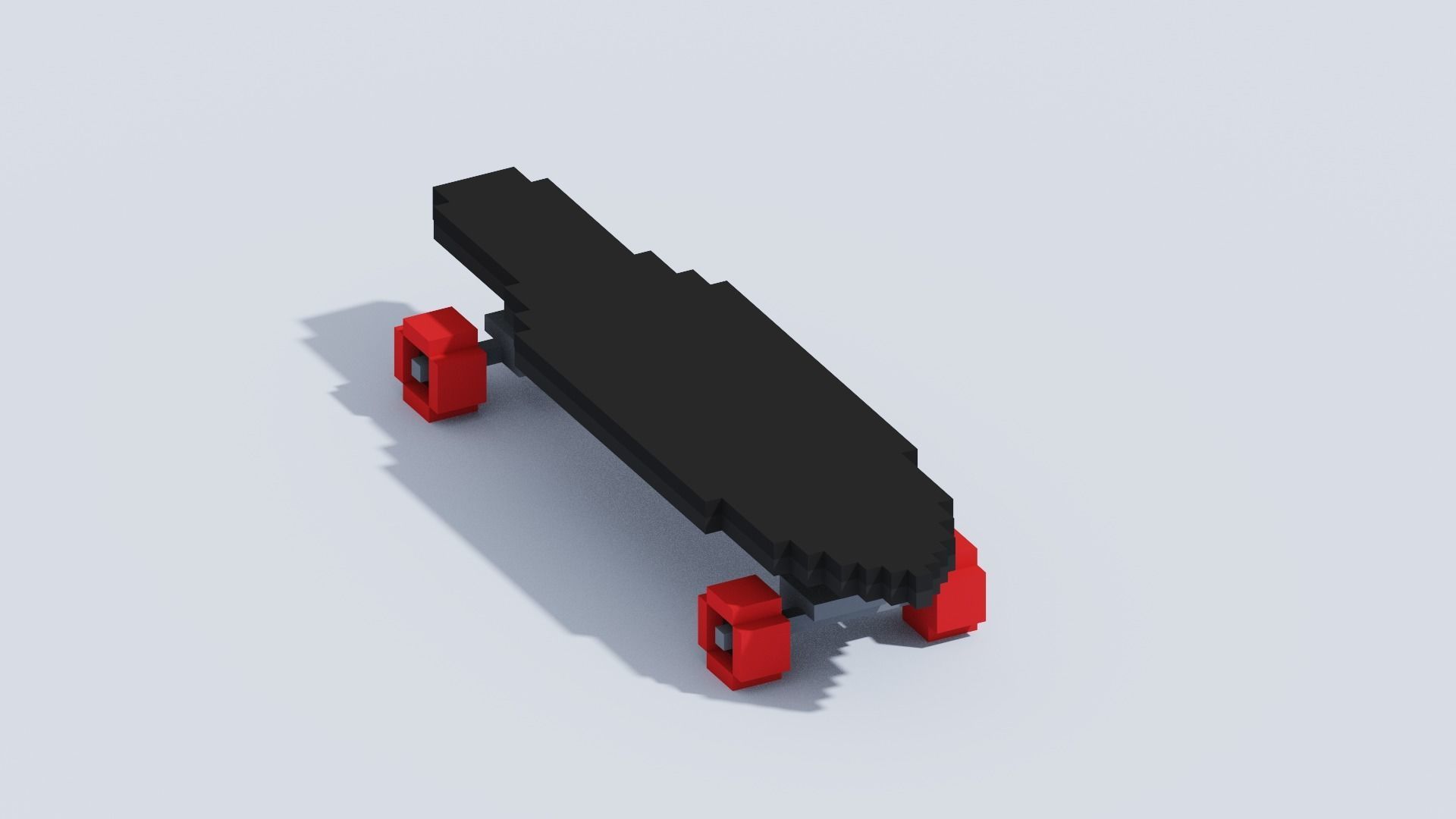 VOXEL SKATEBOARD T1 Low-poly 3D model_0