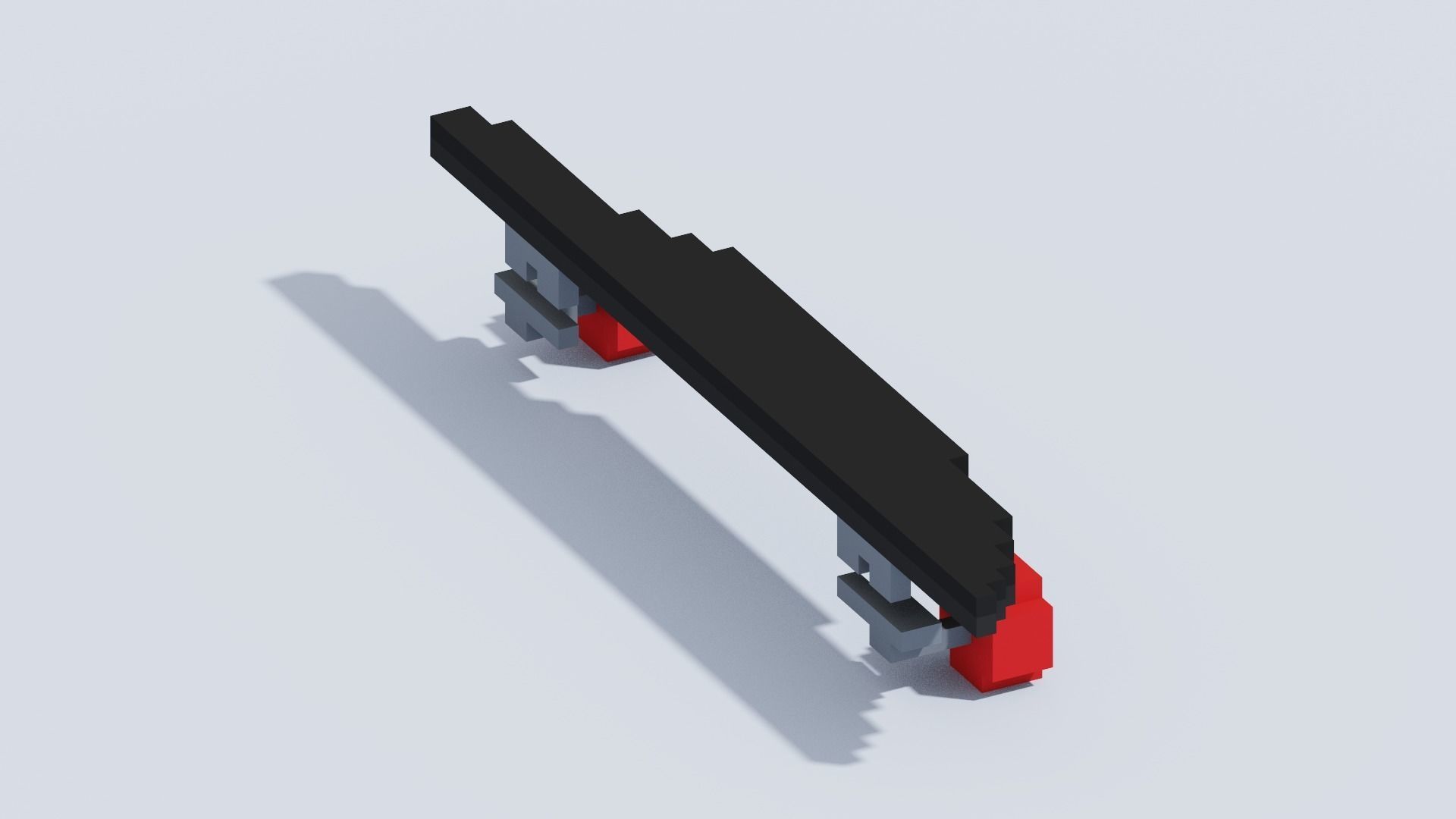 VOXEL SKATEBOARD T1 Low-poly 3D model_8