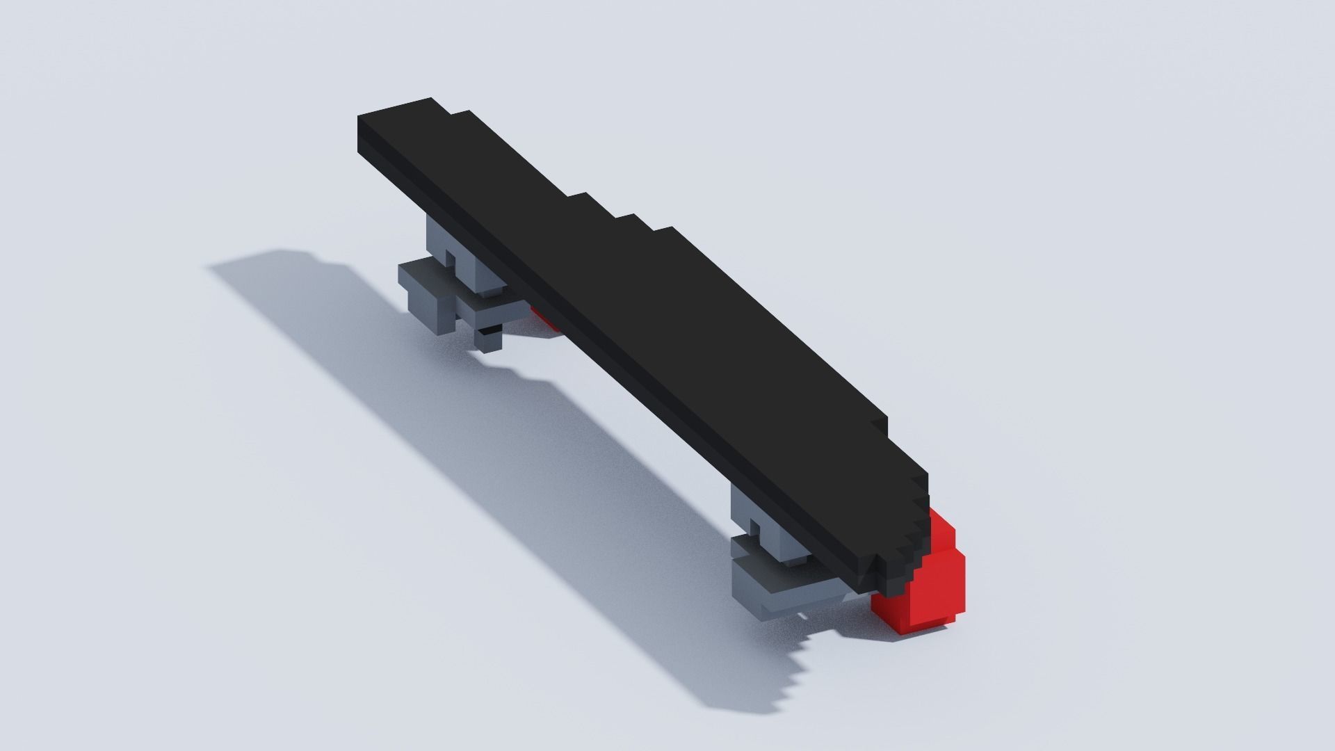 VOXEL SKATEBOARD T1 Low-poly 3D model_6
