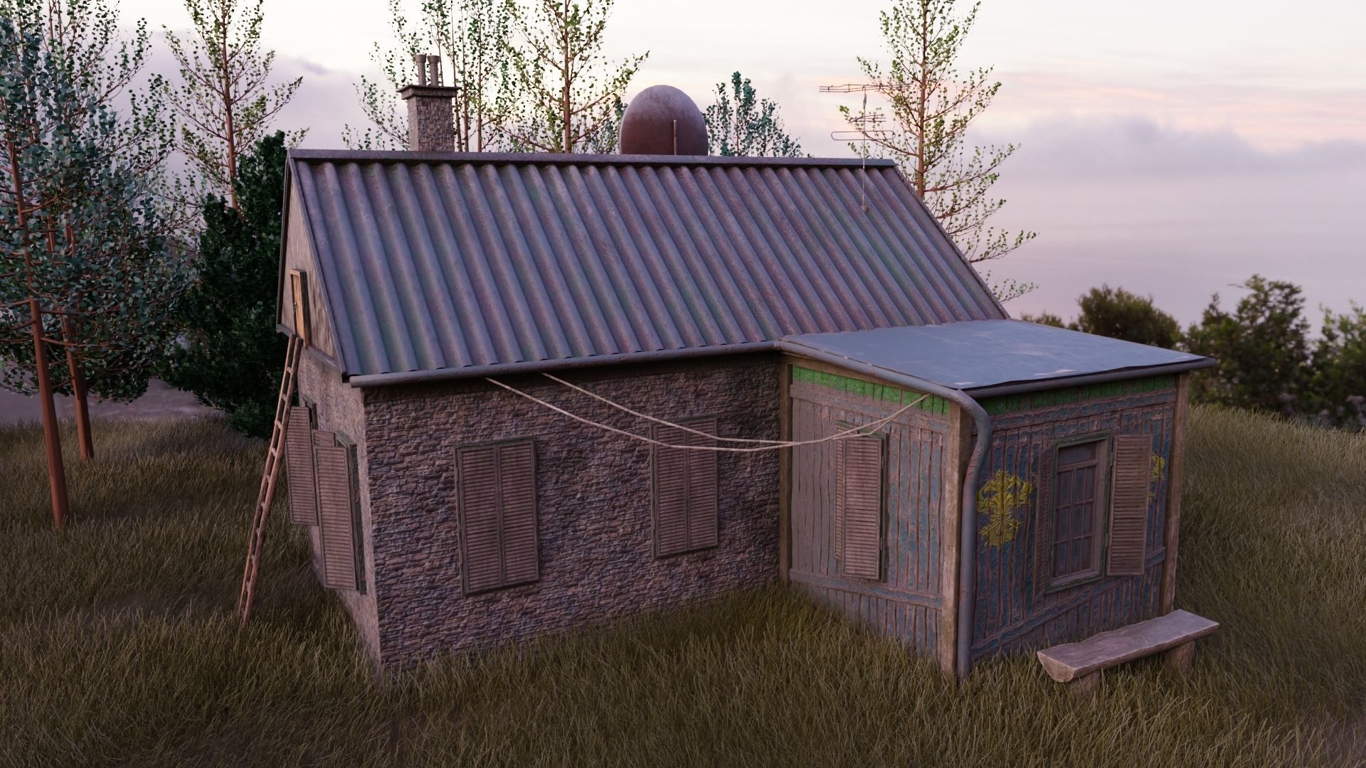 House east russian designed 3D model_1