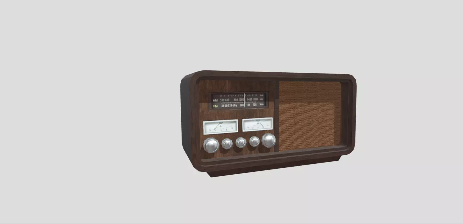 Radio retro Free low-poly 3D model