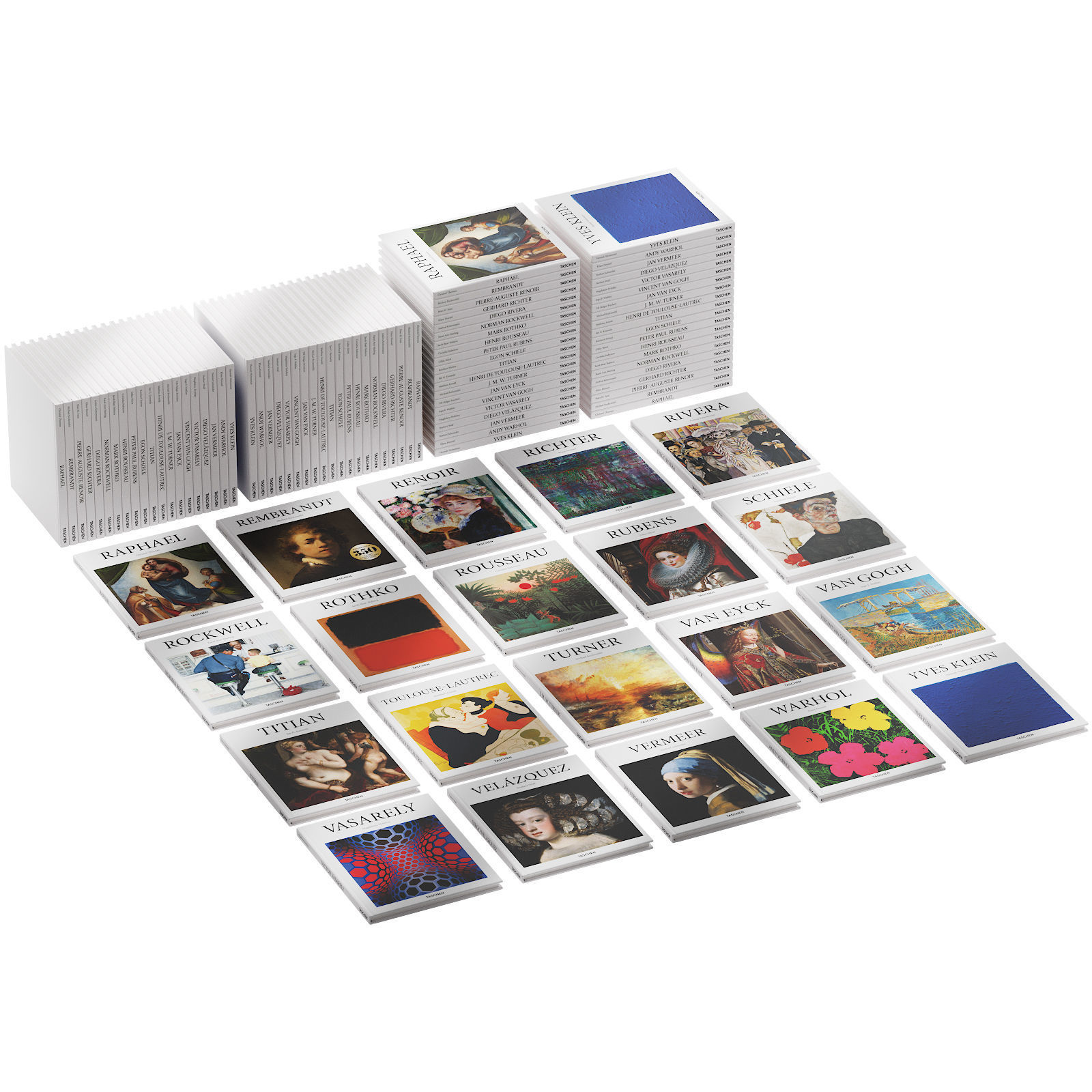 051 Decorative books set 10 Basic Art Series PART 05 3D model_4