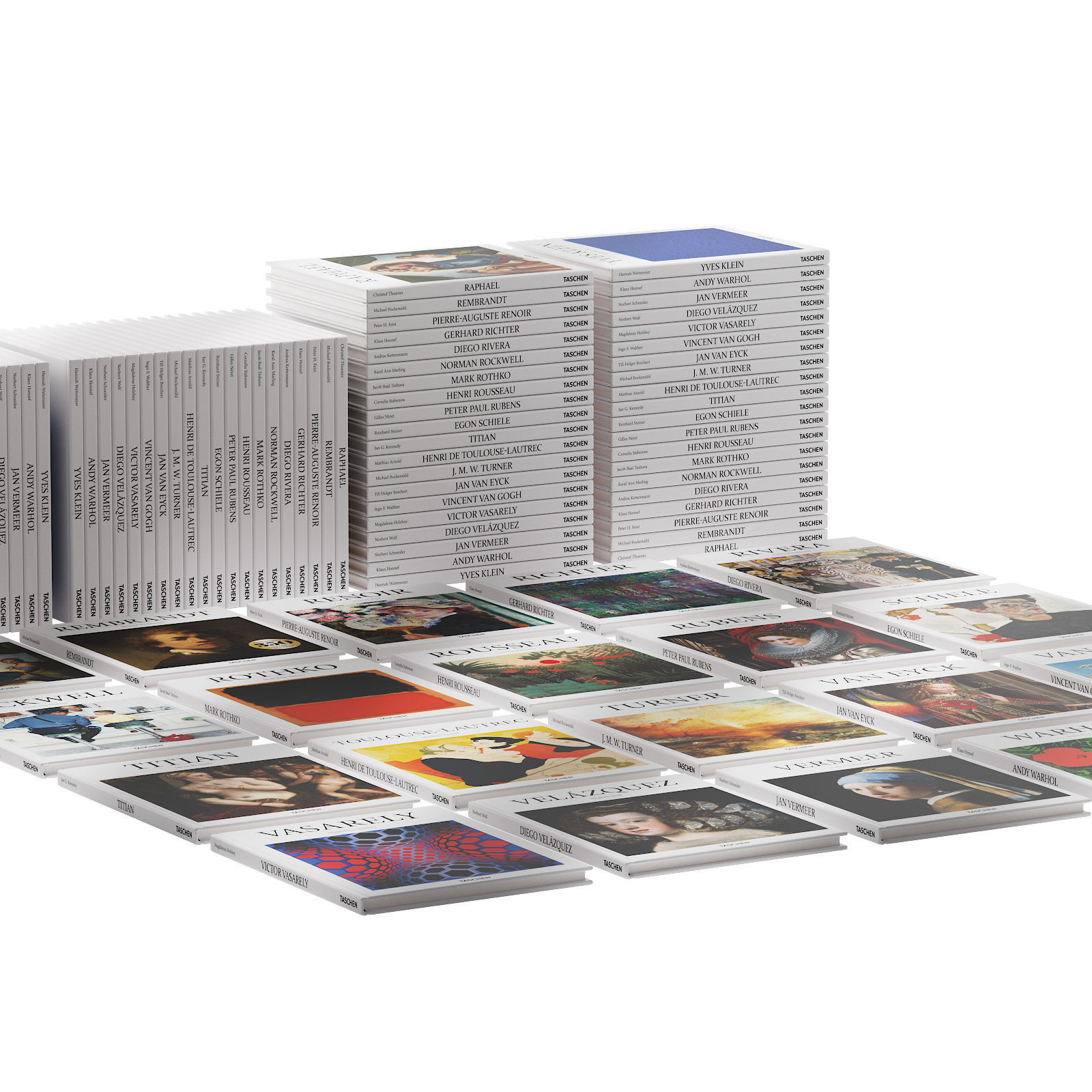 051 Decorative books set 10 Basic Art Series PART 05 3D model_2