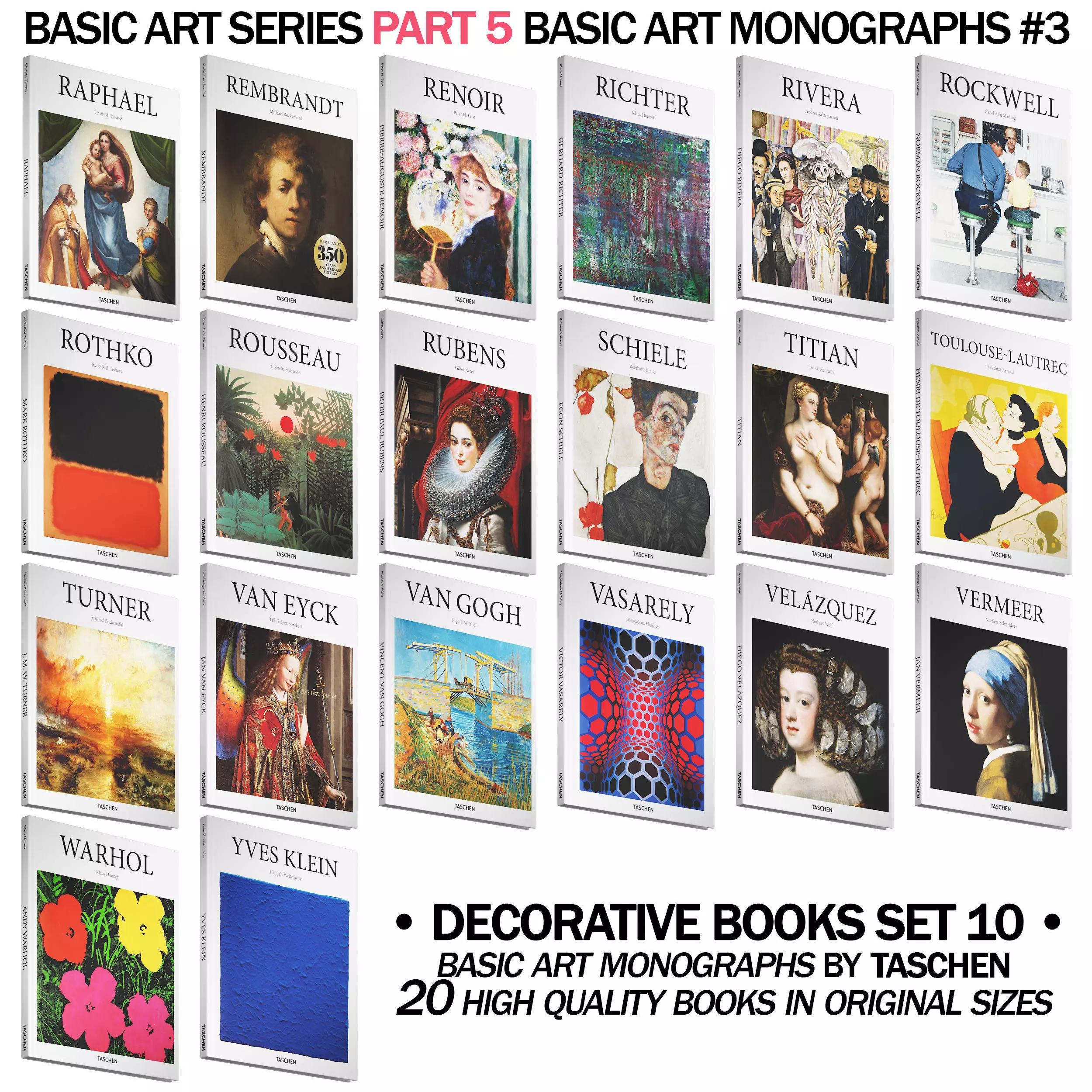 051 Decorative books set 10 Basic Art Series PART 05 3D model_0