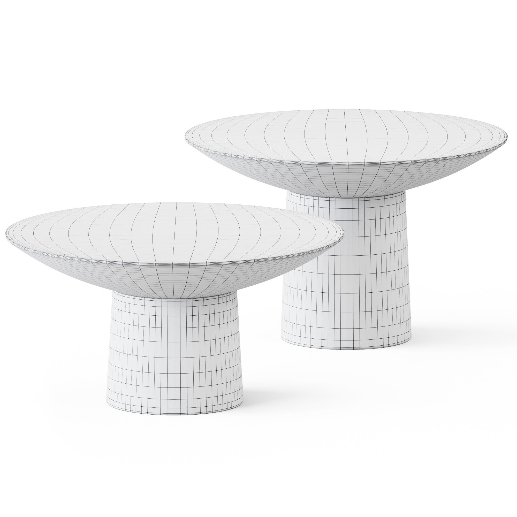 Wooden Side Coffee Tables Oskar by Hamilton Conte Paris 3D model_1