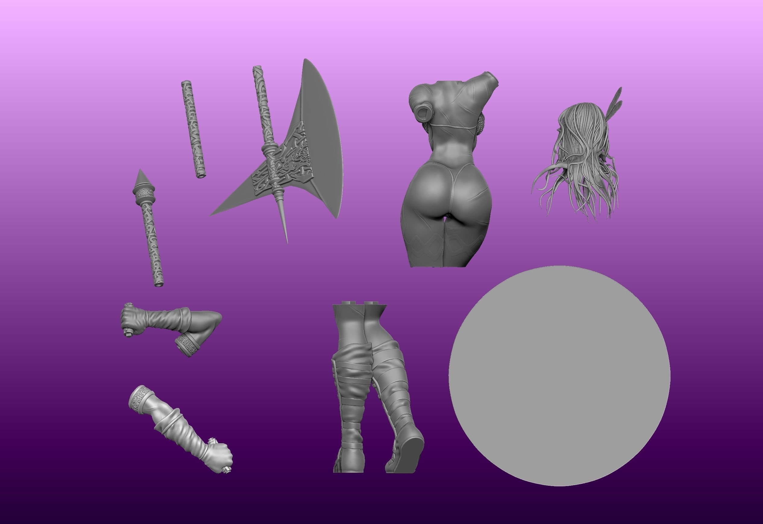 Amazon from Dragon s Crown 3D print model_11