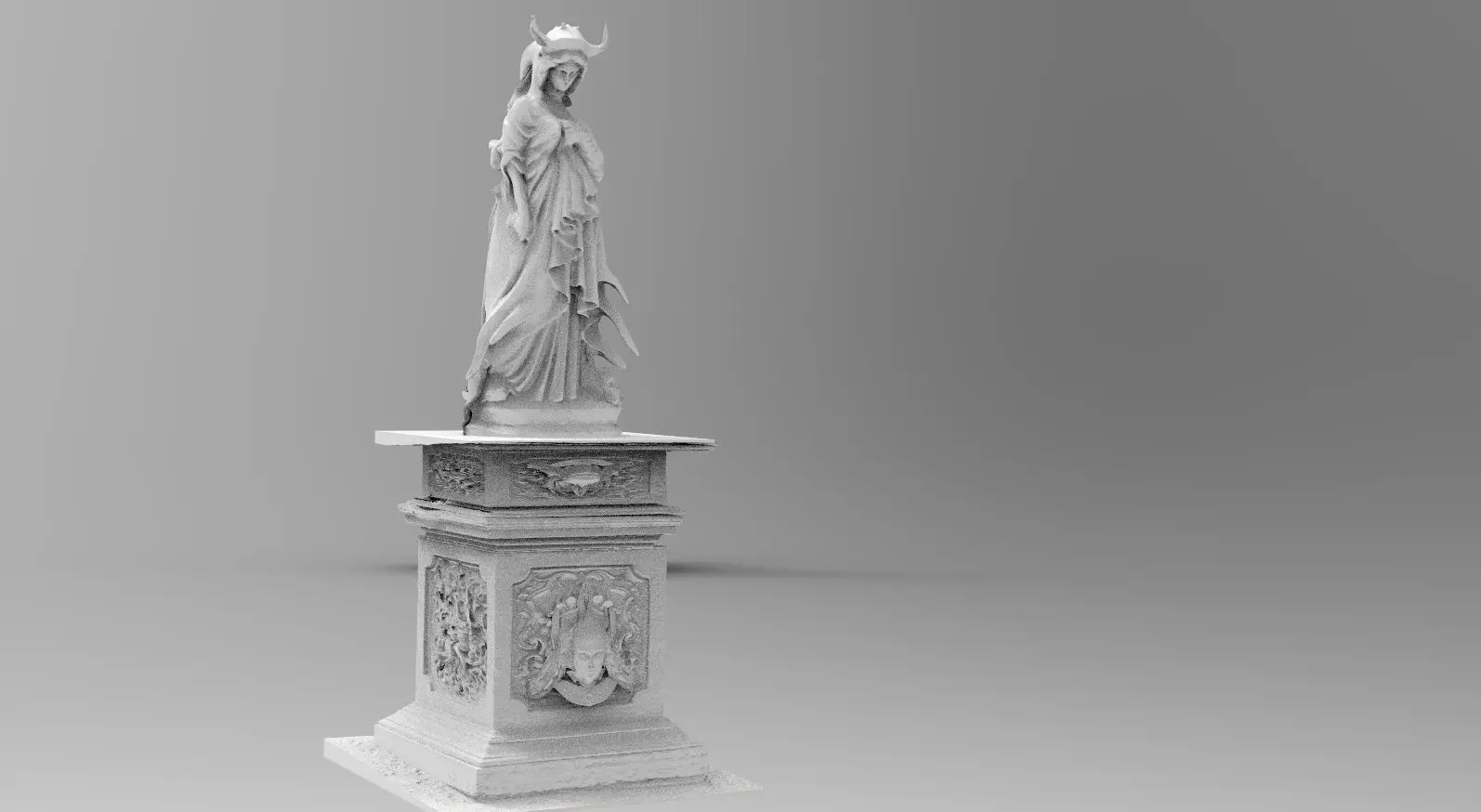 Female Statue holy 3D model_0
