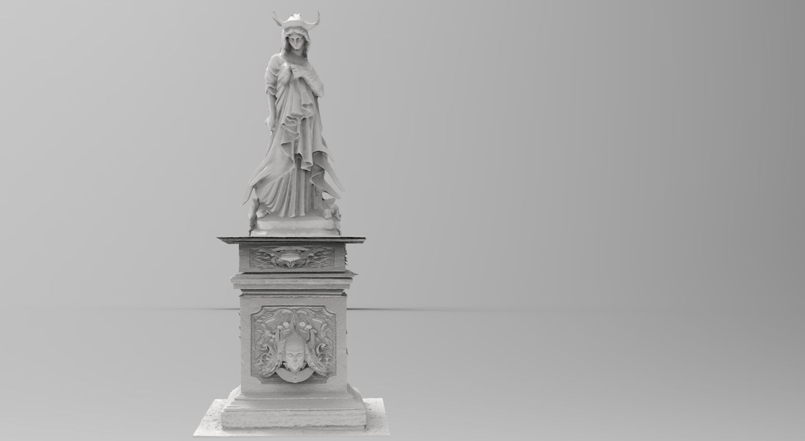 Female Statue holy 3D model_1