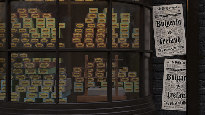 Ollivanders Wand Shop from Harry Potter 3D model 7