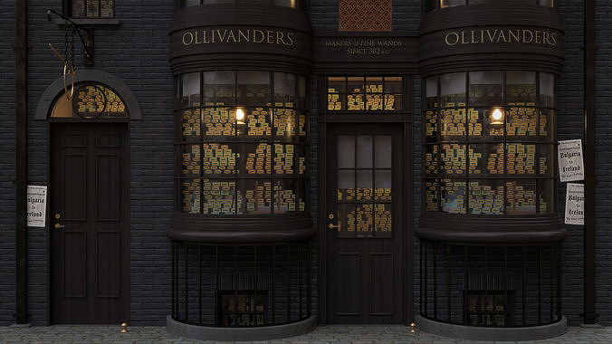Ollivanders Wand Shop from Harry Potter 3D model 5