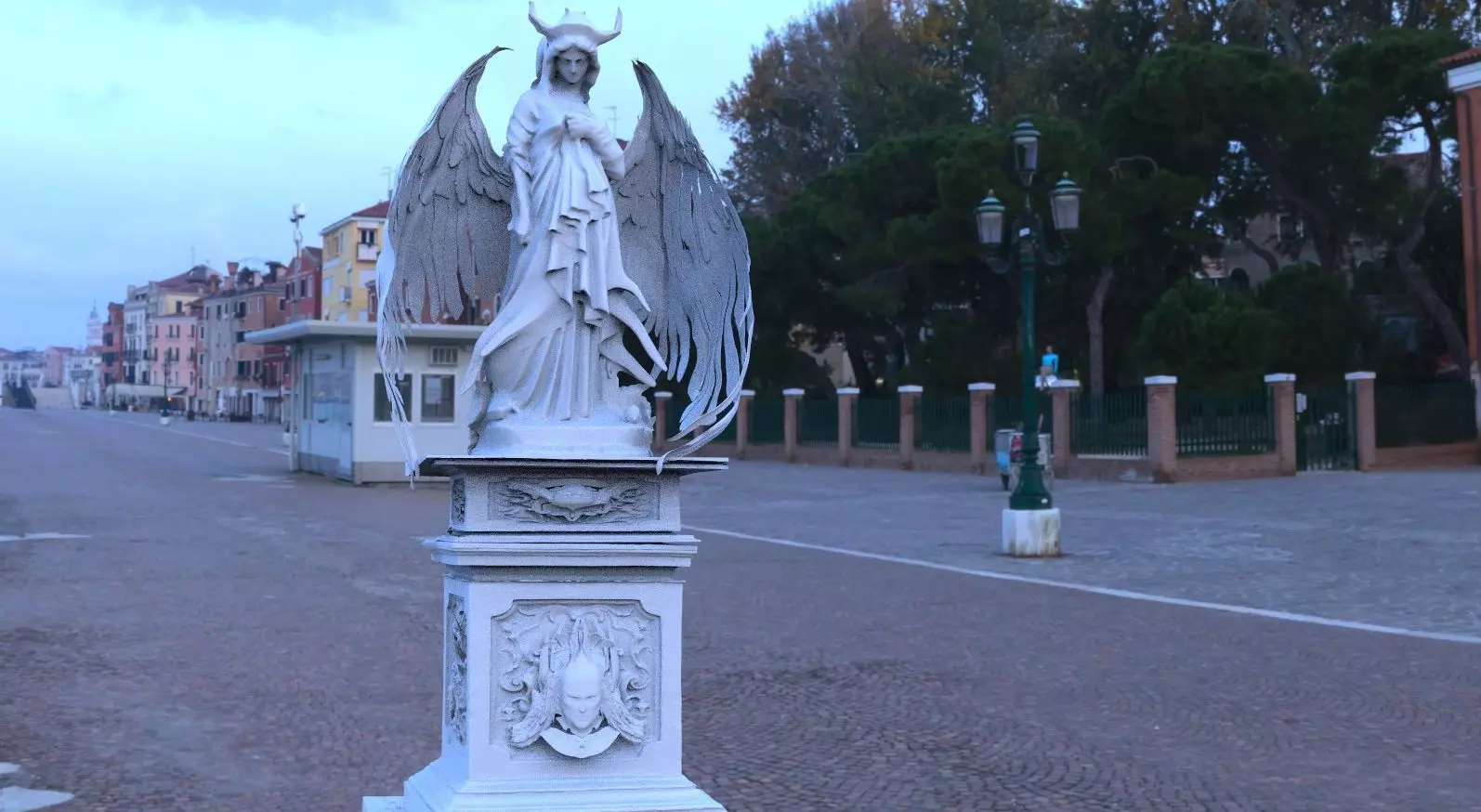 Female holy angel 3D model_0