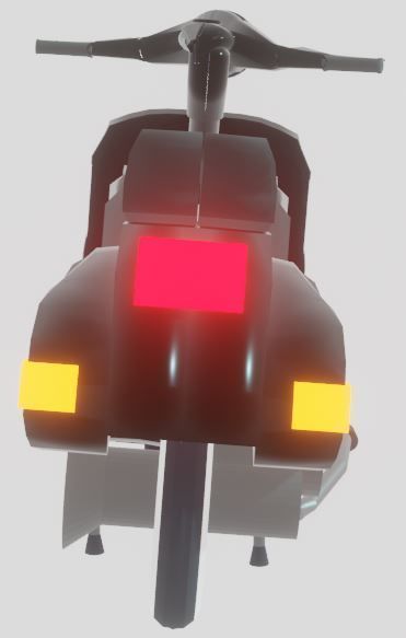 1981 Vespa PX150 black 3D model_3