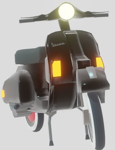 1981 Vespa PX150 black 3D model_1