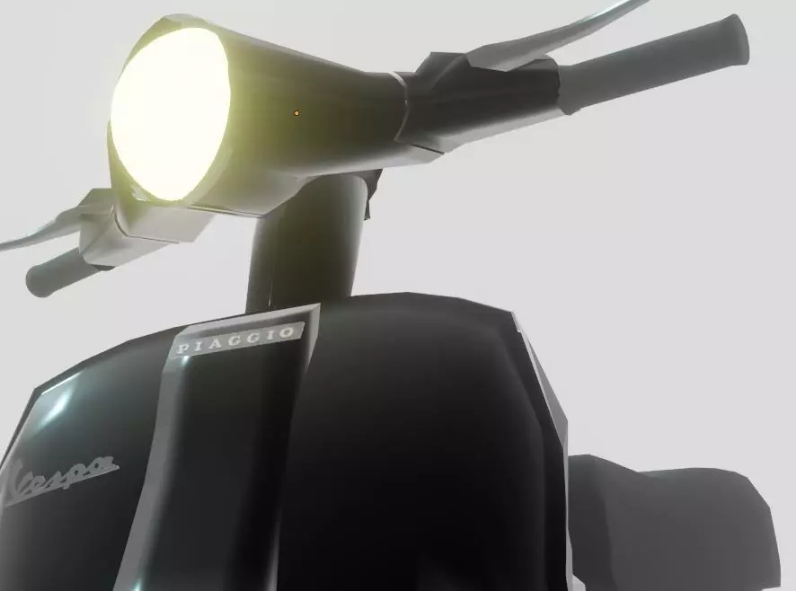 1981 Vespa PX150 black 3D model_0