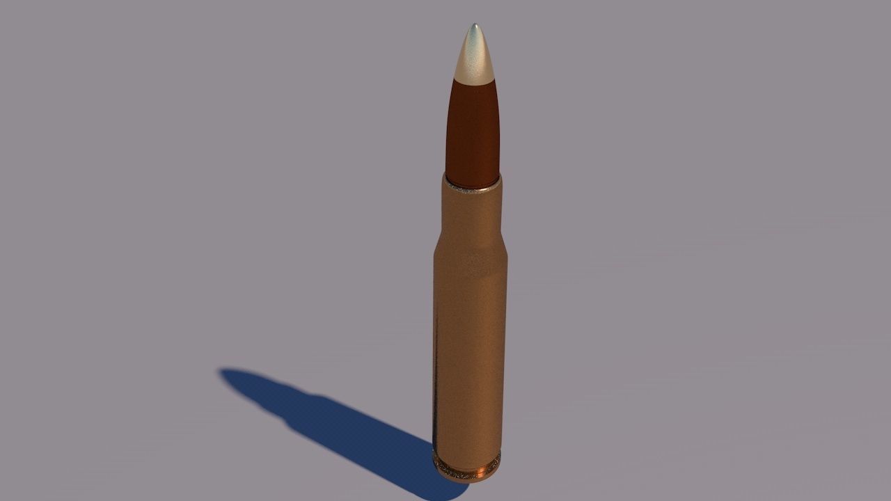 50cal bullet 3D model_1